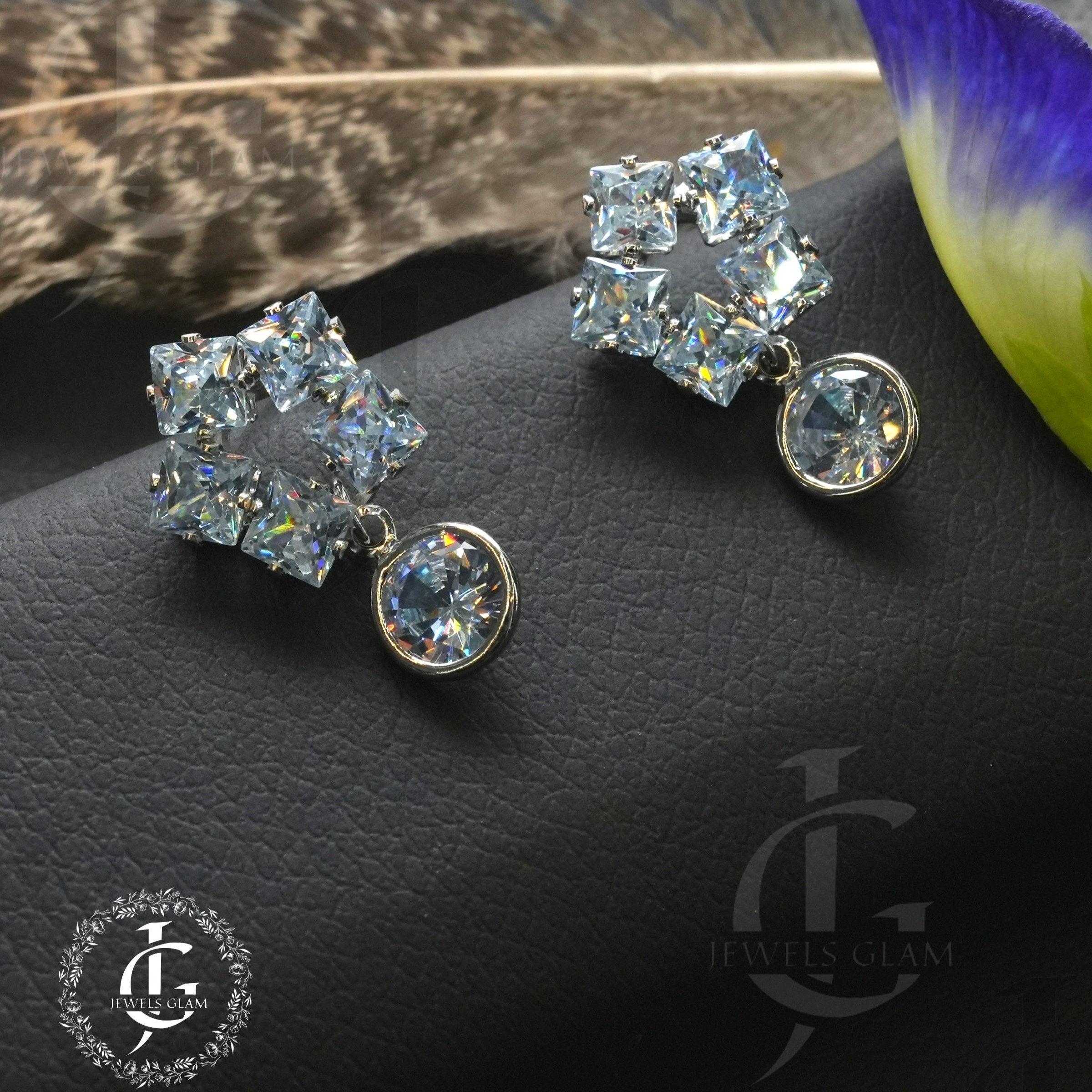Radiant Crystal Cluster Drop Earrings