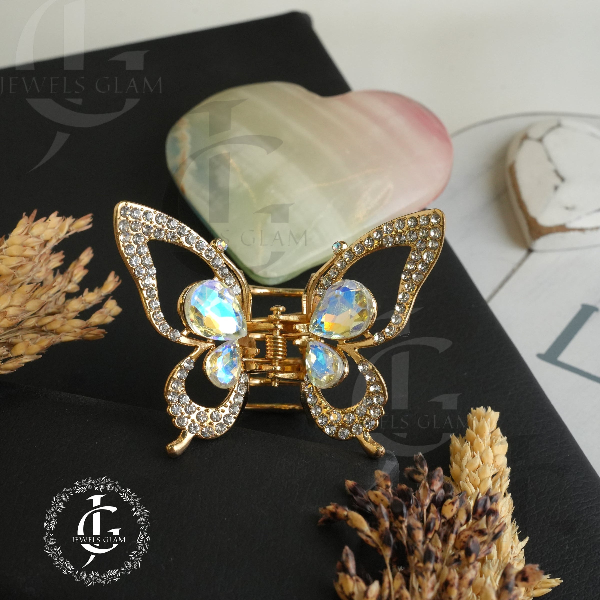 Butterfly Metal Hair Catcher Claw Clip