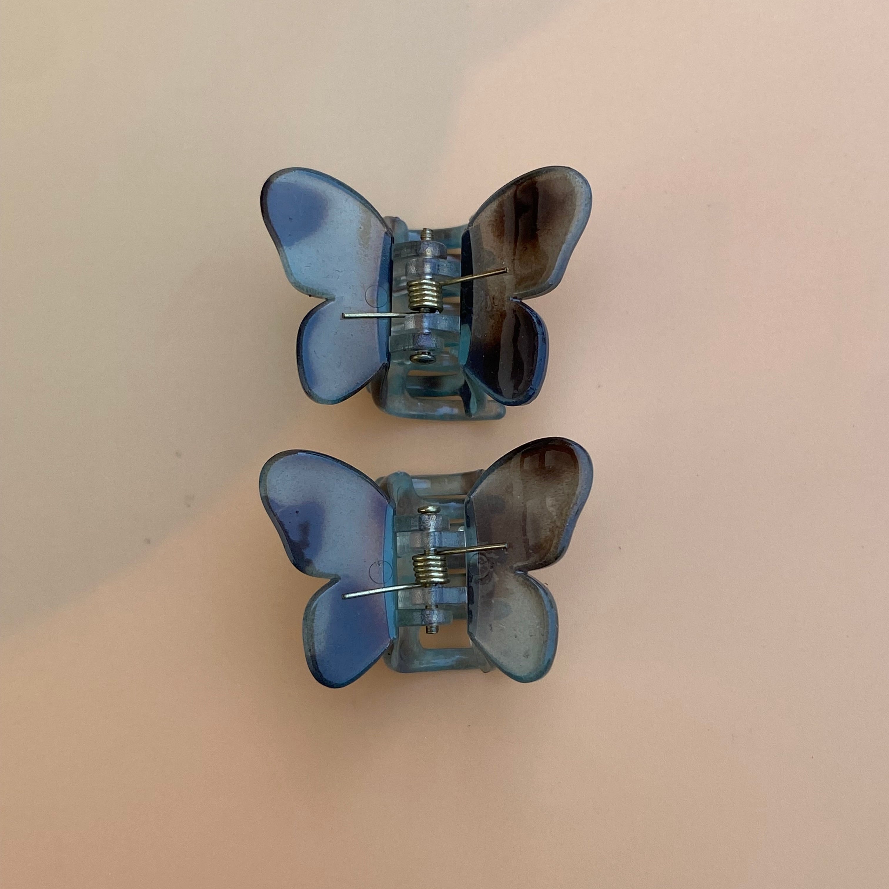Mini Butterfly Hair Claw Clips pair