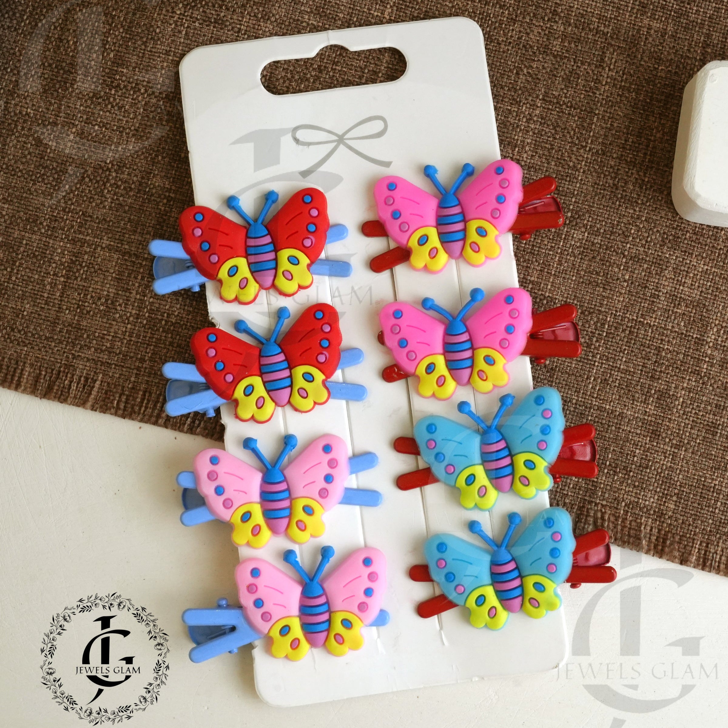 Colorful Butterfly Hair Clips (Pair)