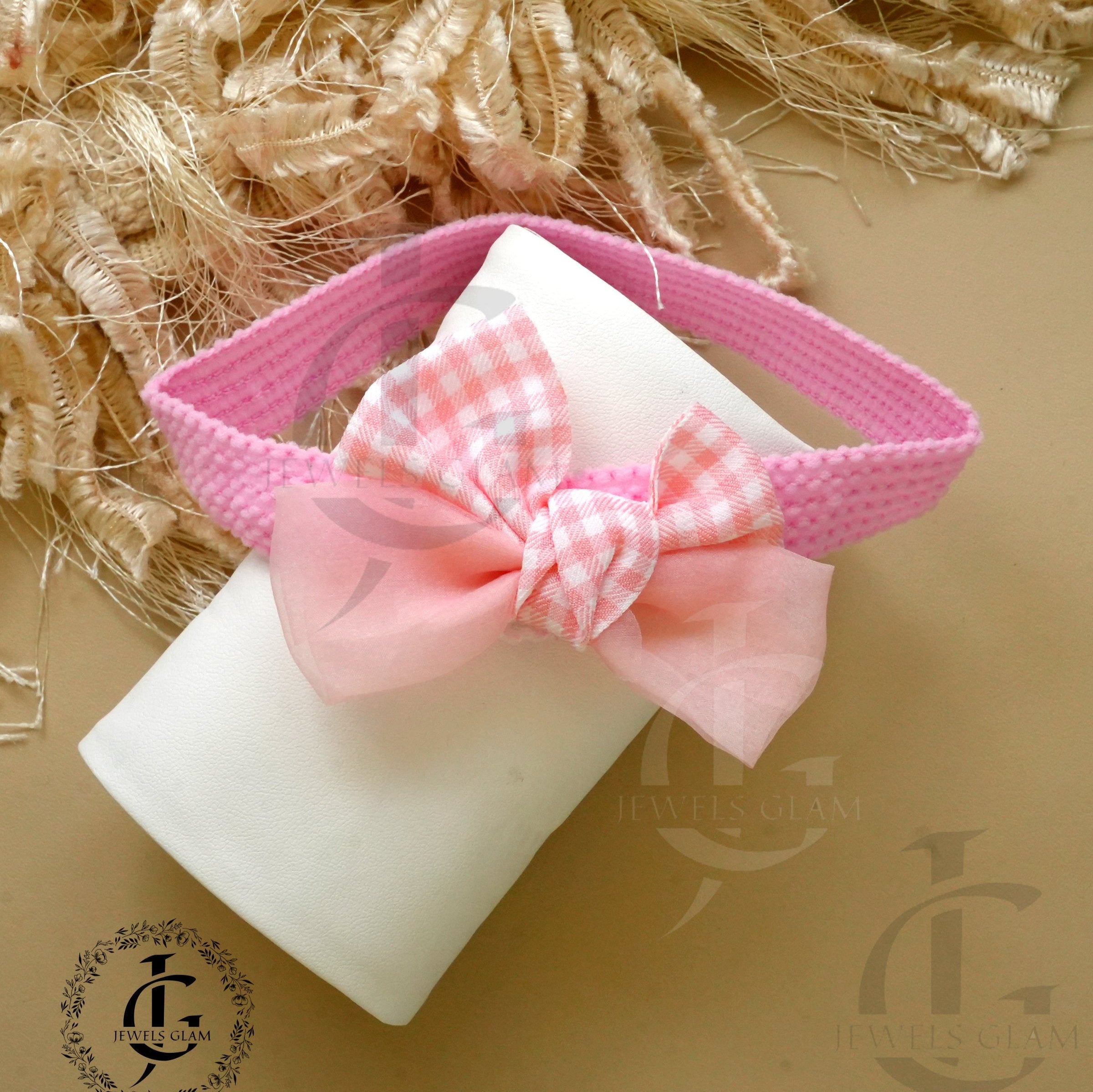 Gingham & Pastel Bow Stretchable Headbands