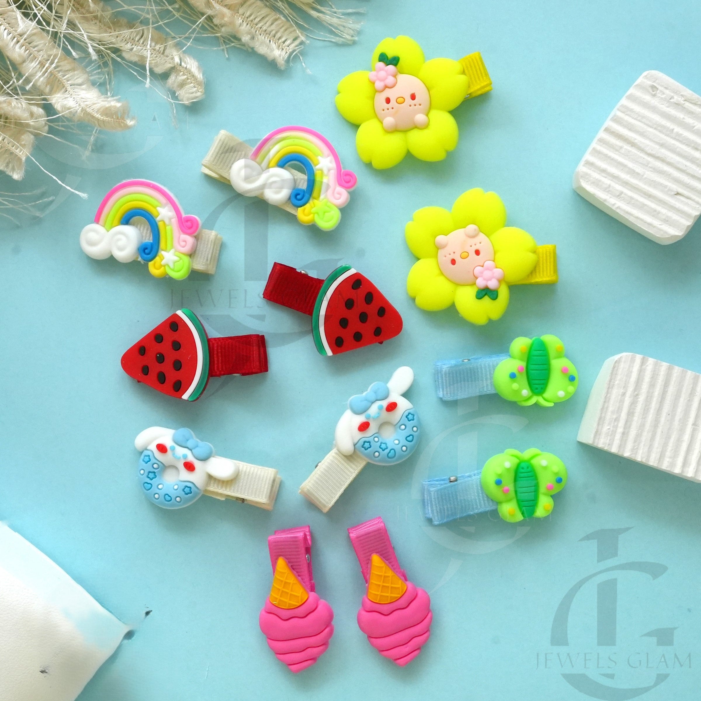 Playful Silicone Hair Pins (Pair)