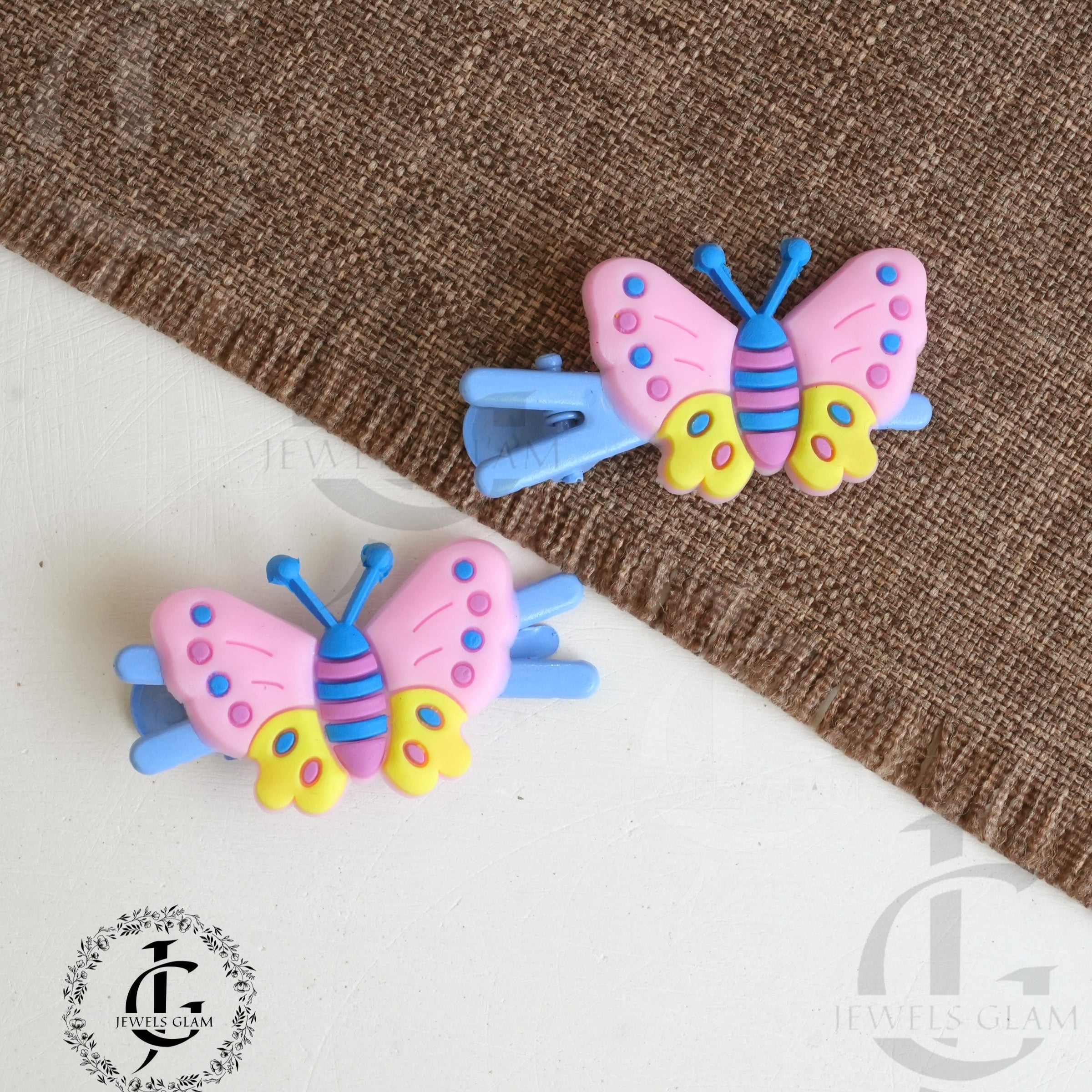 Colorful Butterfly Hair Clips (Pair)