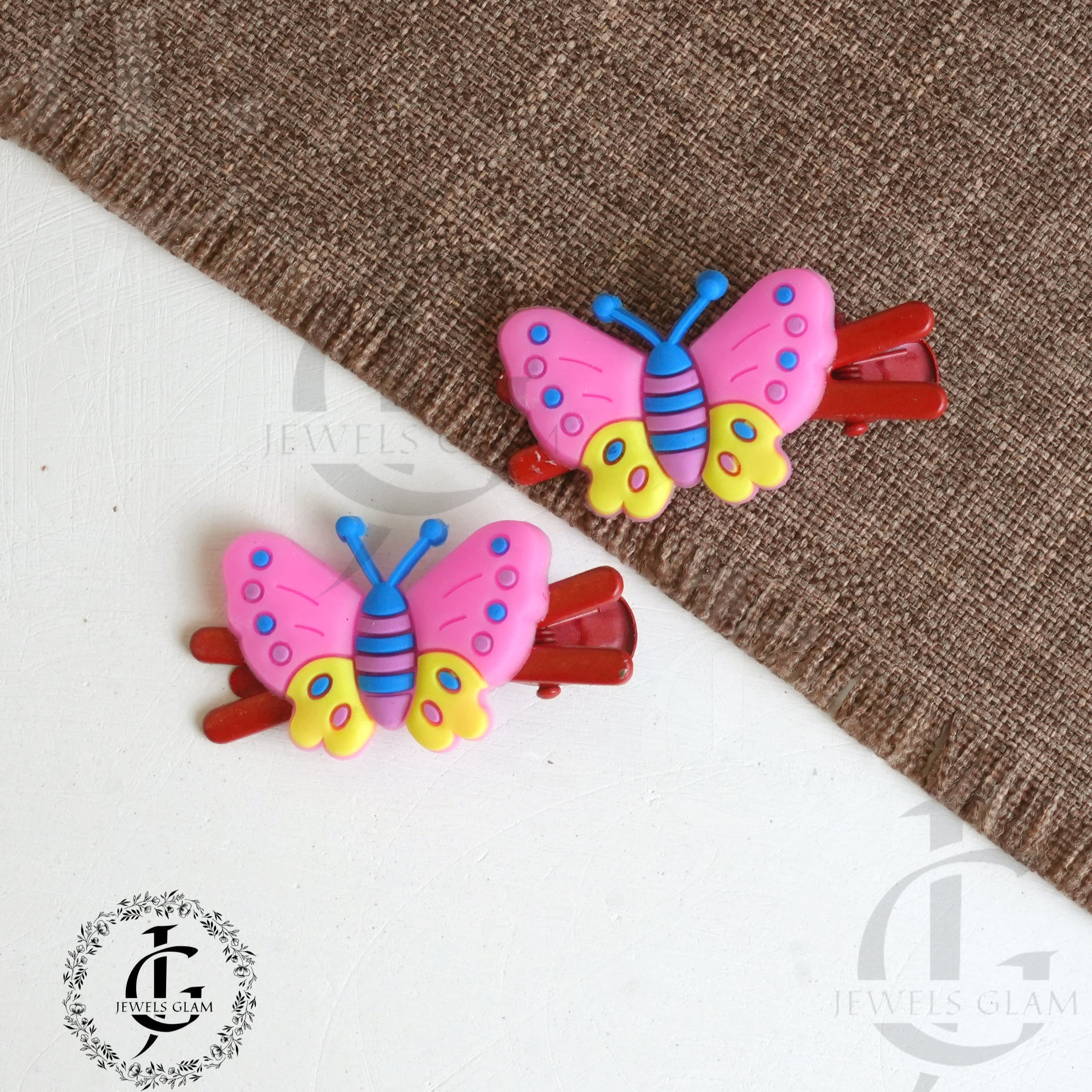 Colorful Butterfly Hair Clips (Pair)