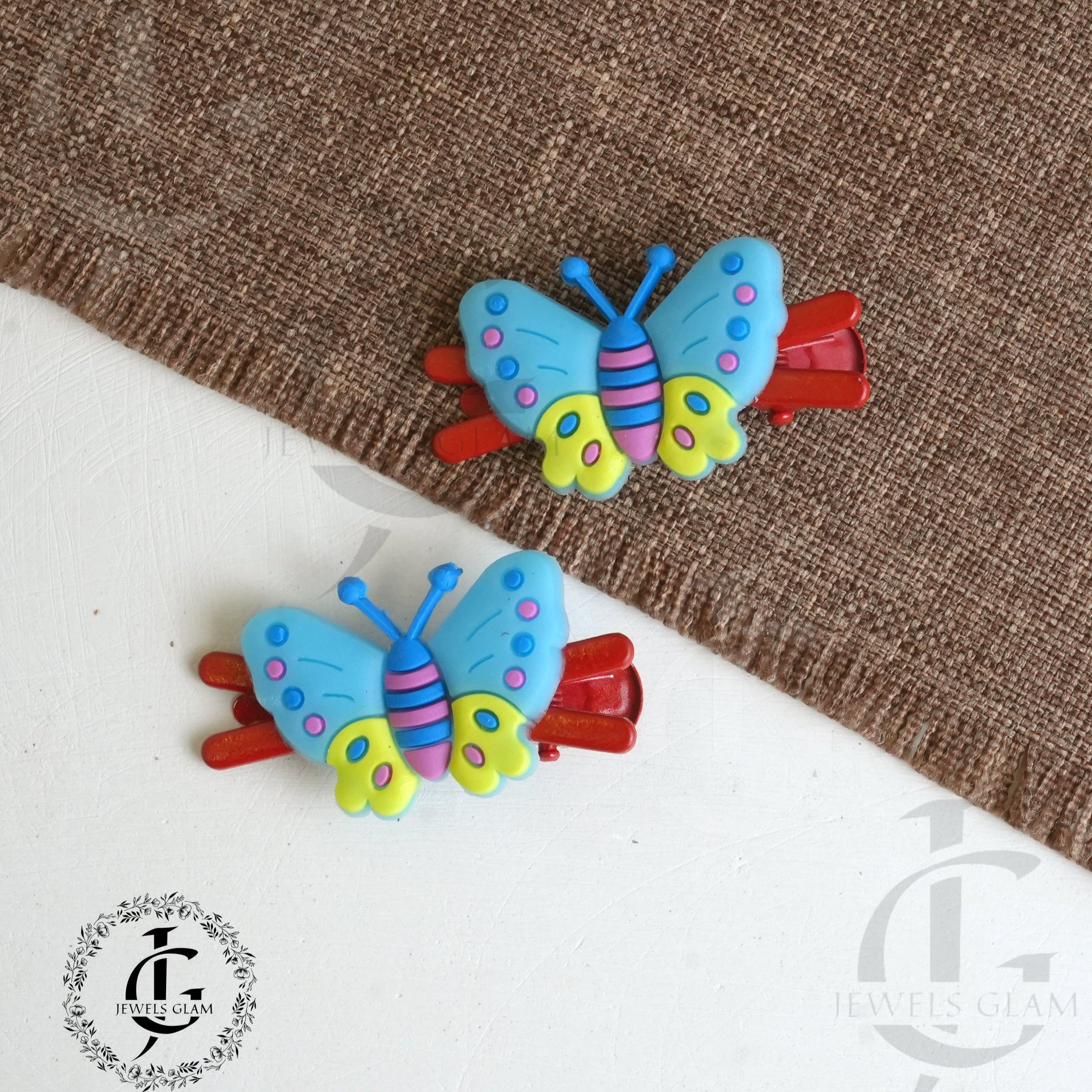 Colorful Butterfly Hair Clips (Pair)