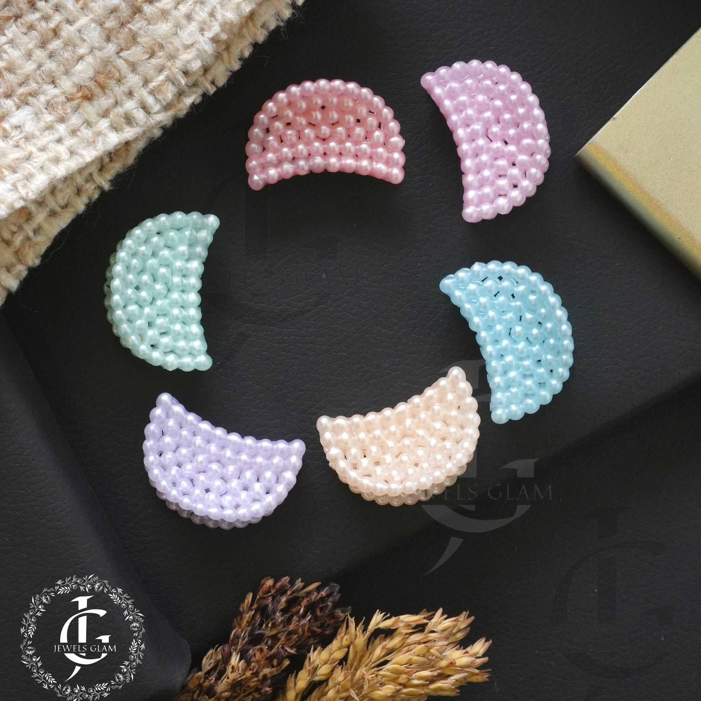 Elegant Pearl Crescent Hair Catchers