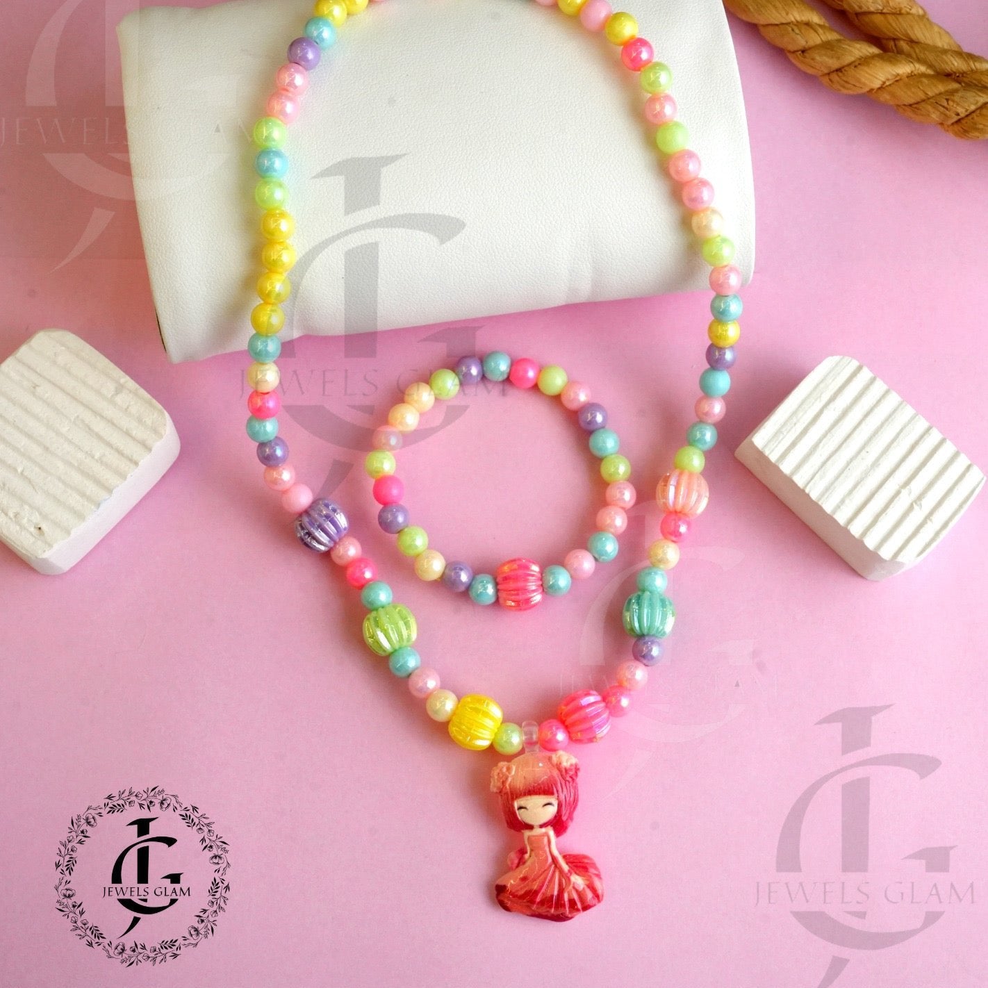 Rainbow Princess Jewelry Set for Girls