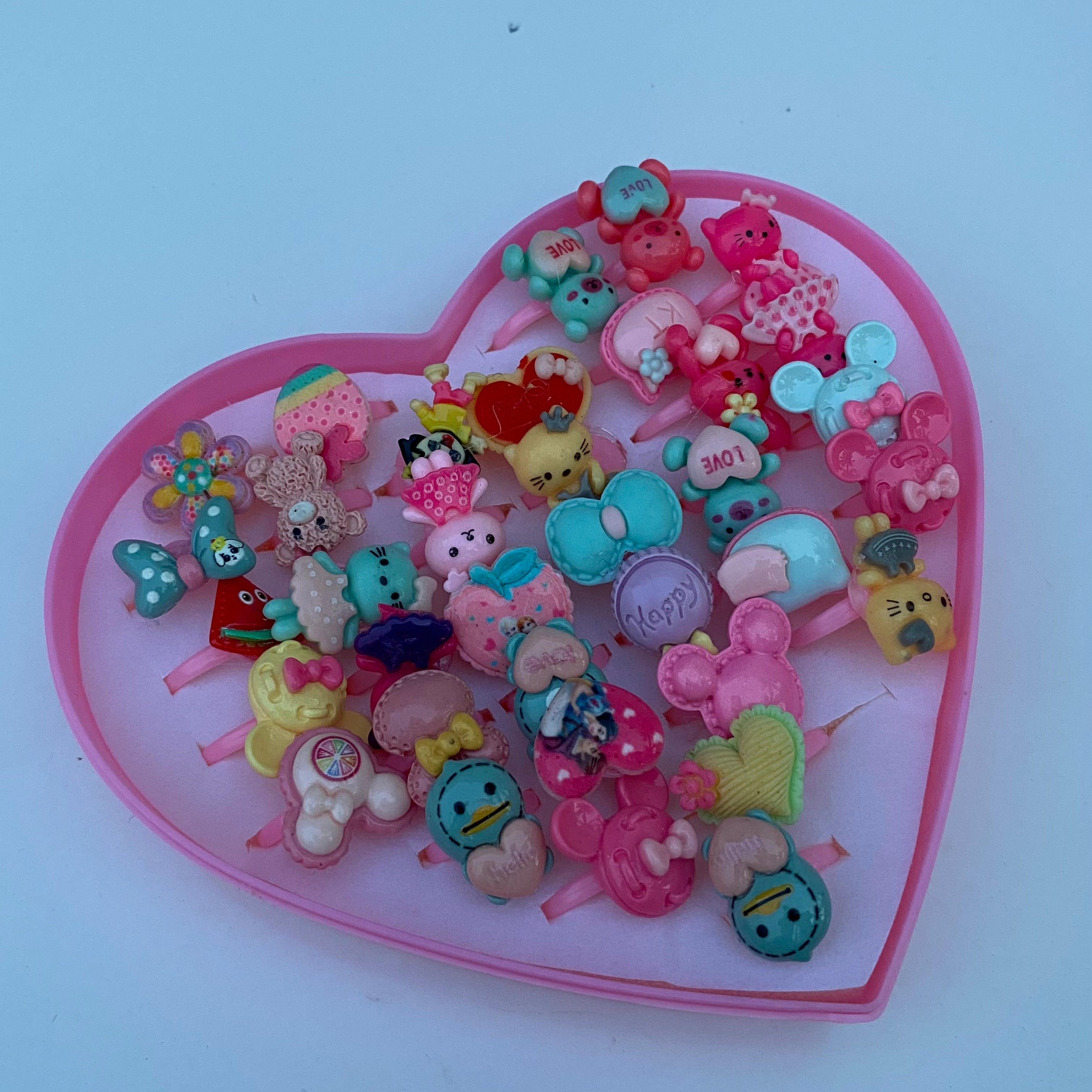 Adorable Heart-Shaped Rings Box for Little Girls