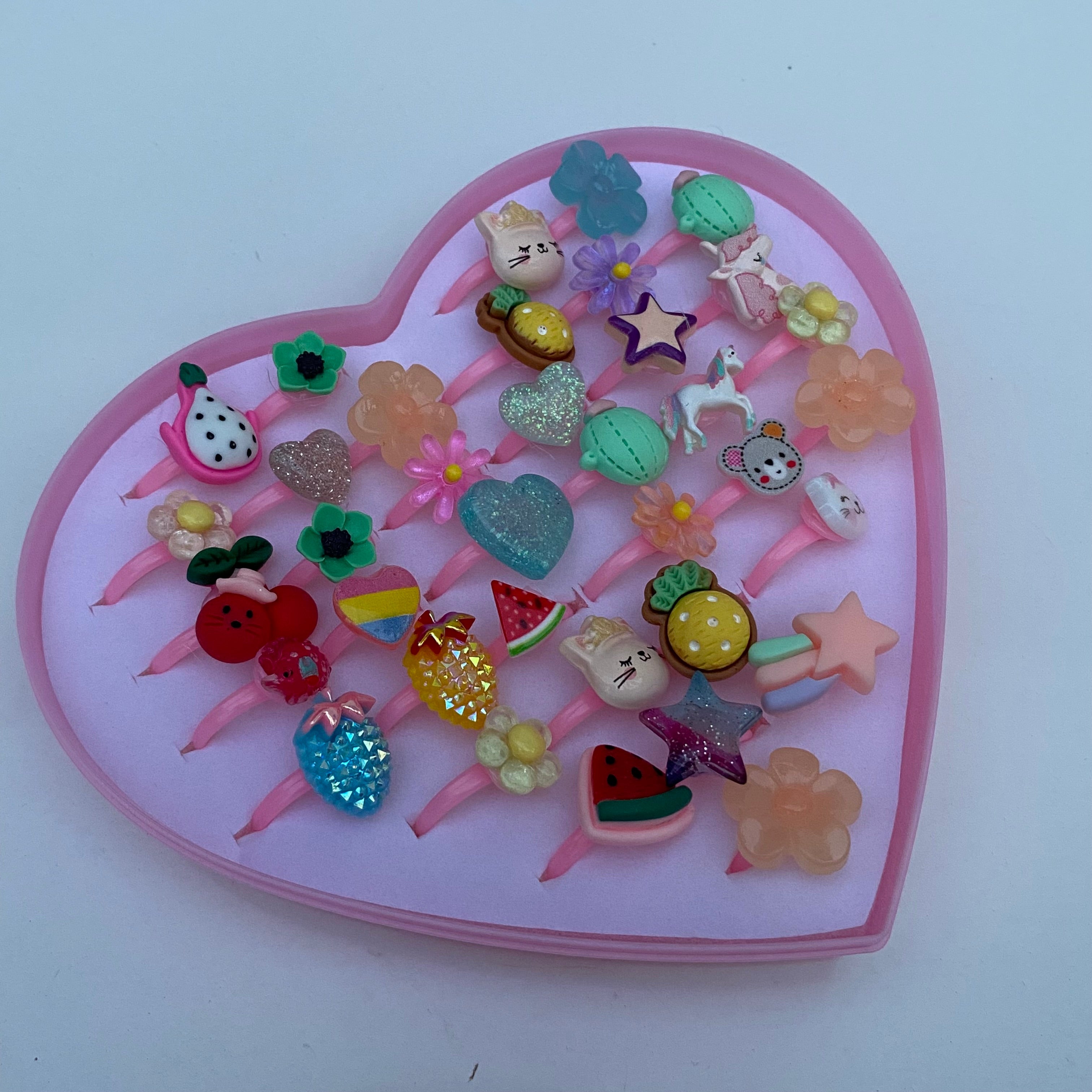 Adorable Heart-Shaped Rings Box for Girls