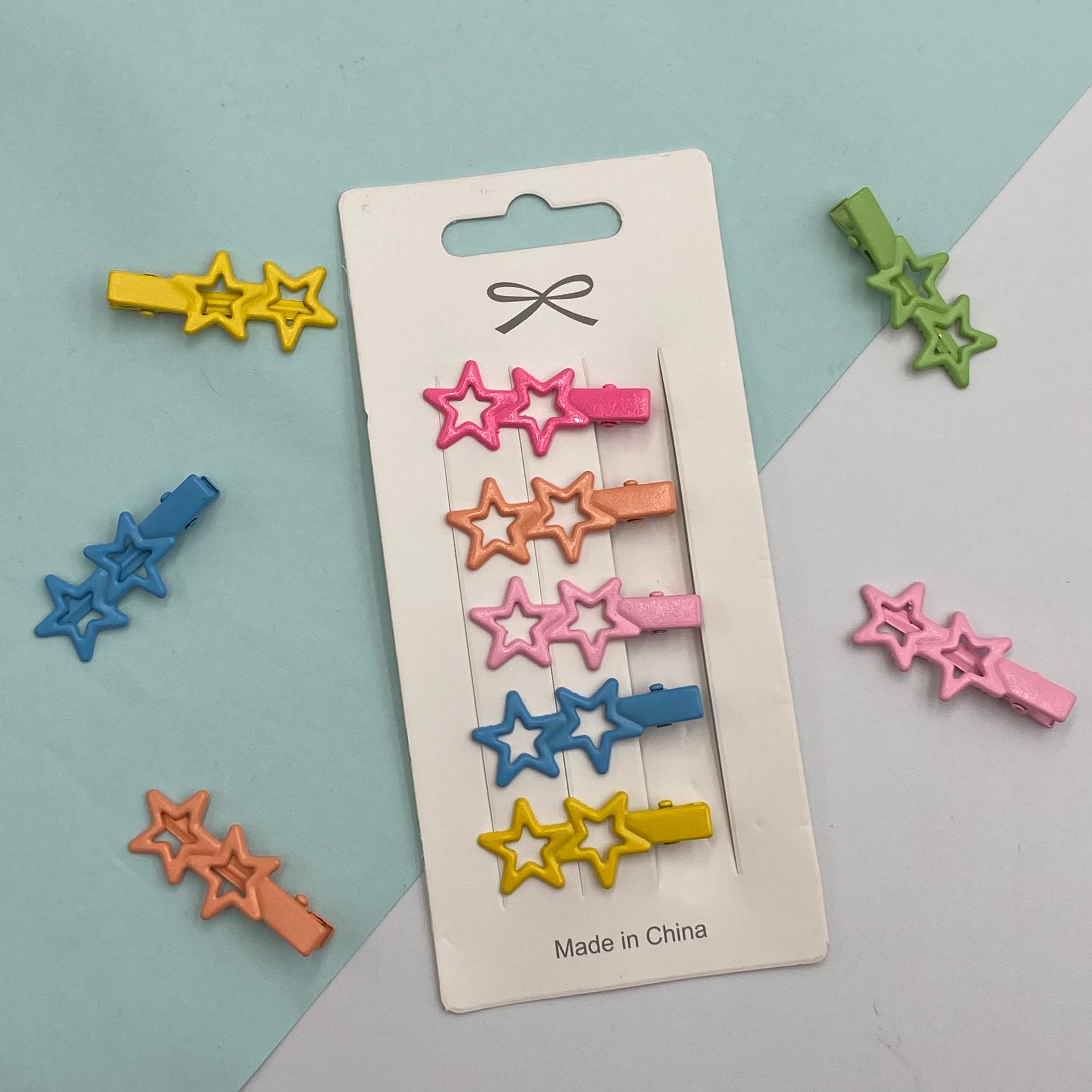 Double Star Hair Clips Set