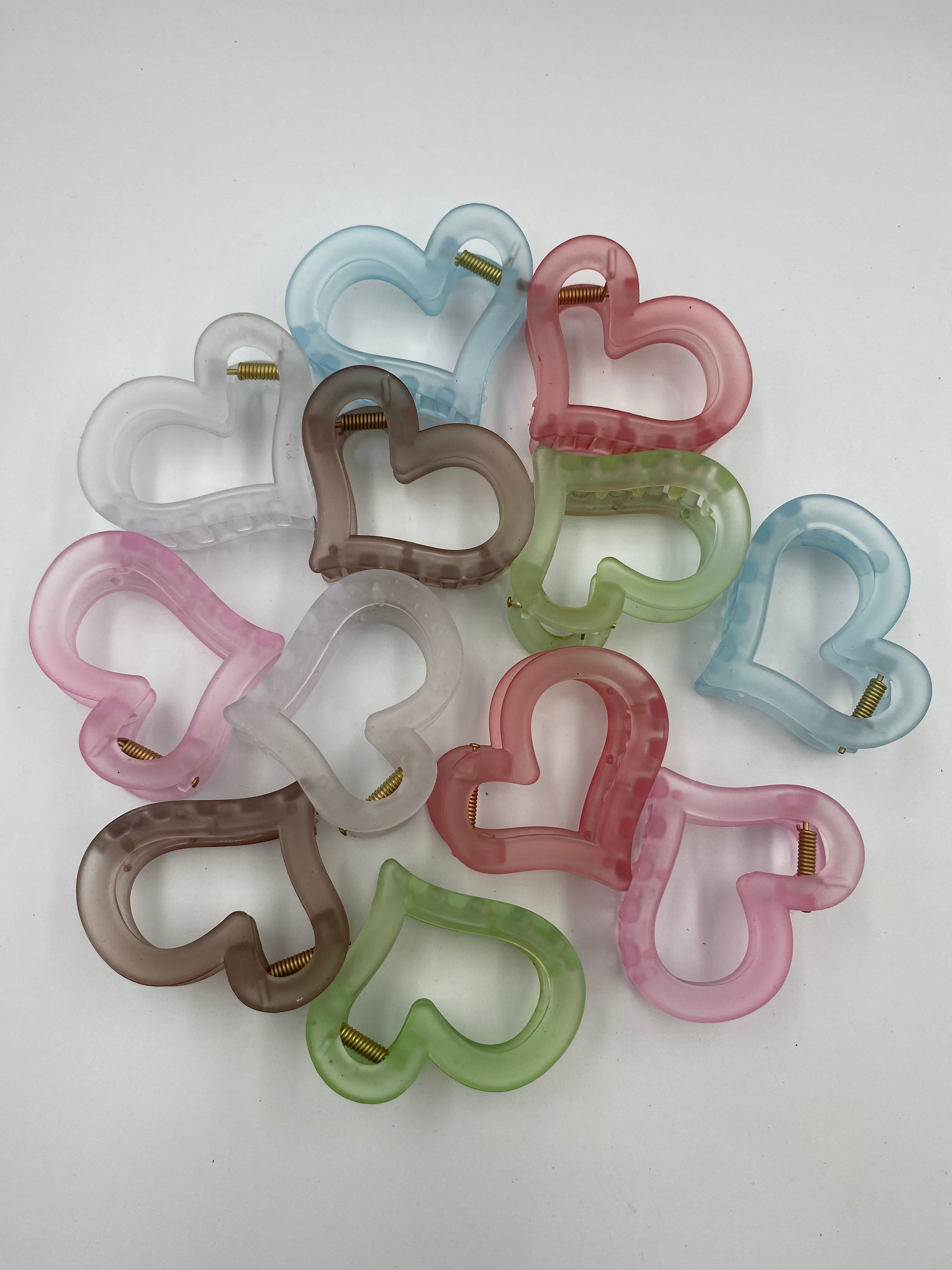 Heart-Shaped Hair Clips - Sweet and Stylish