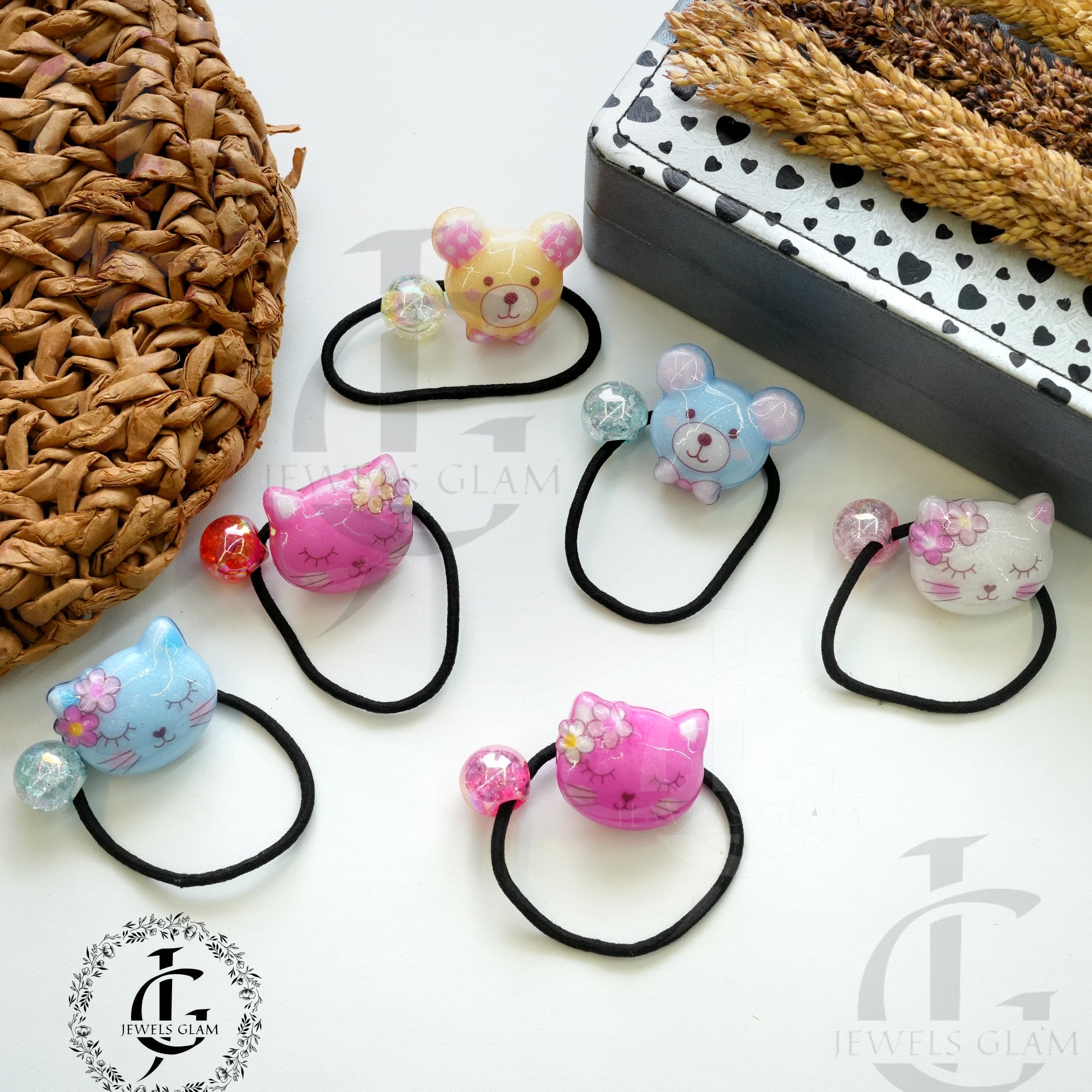 Adorable Animal Charm Hair Ties 1 pc