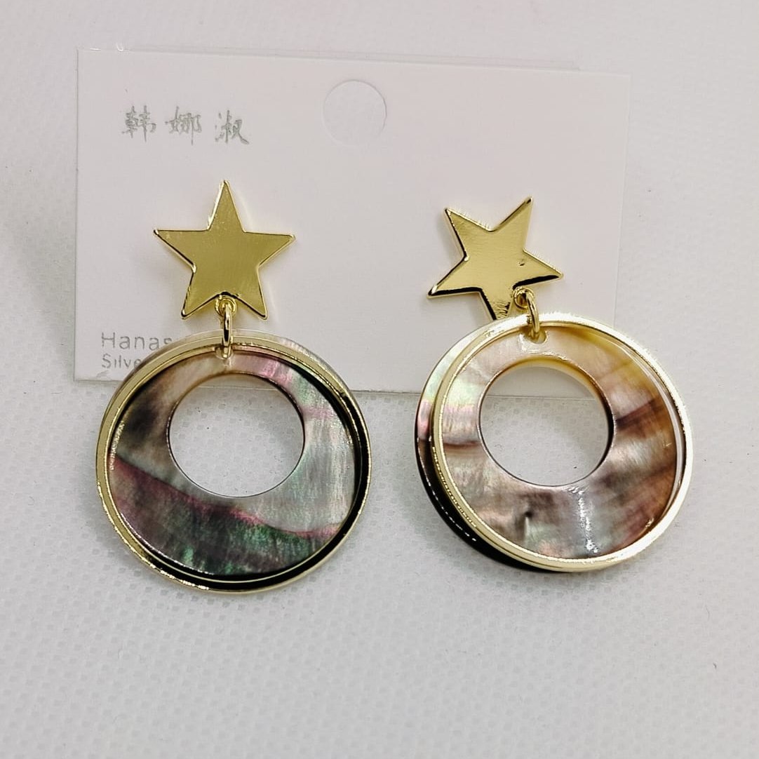EarringsCelestial Star and Shell Drop Earrings