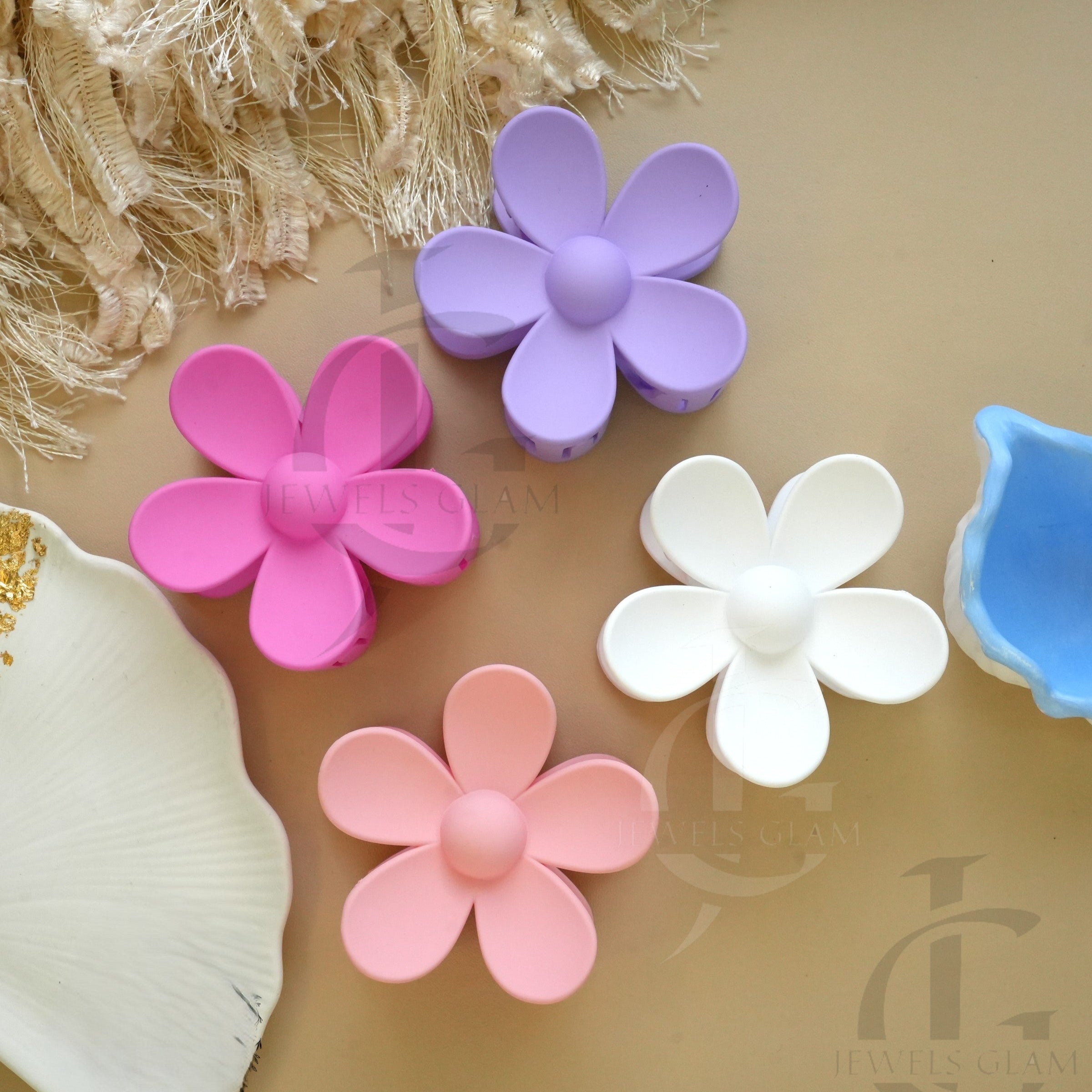 Pastel Bloom Hair Claw Clips