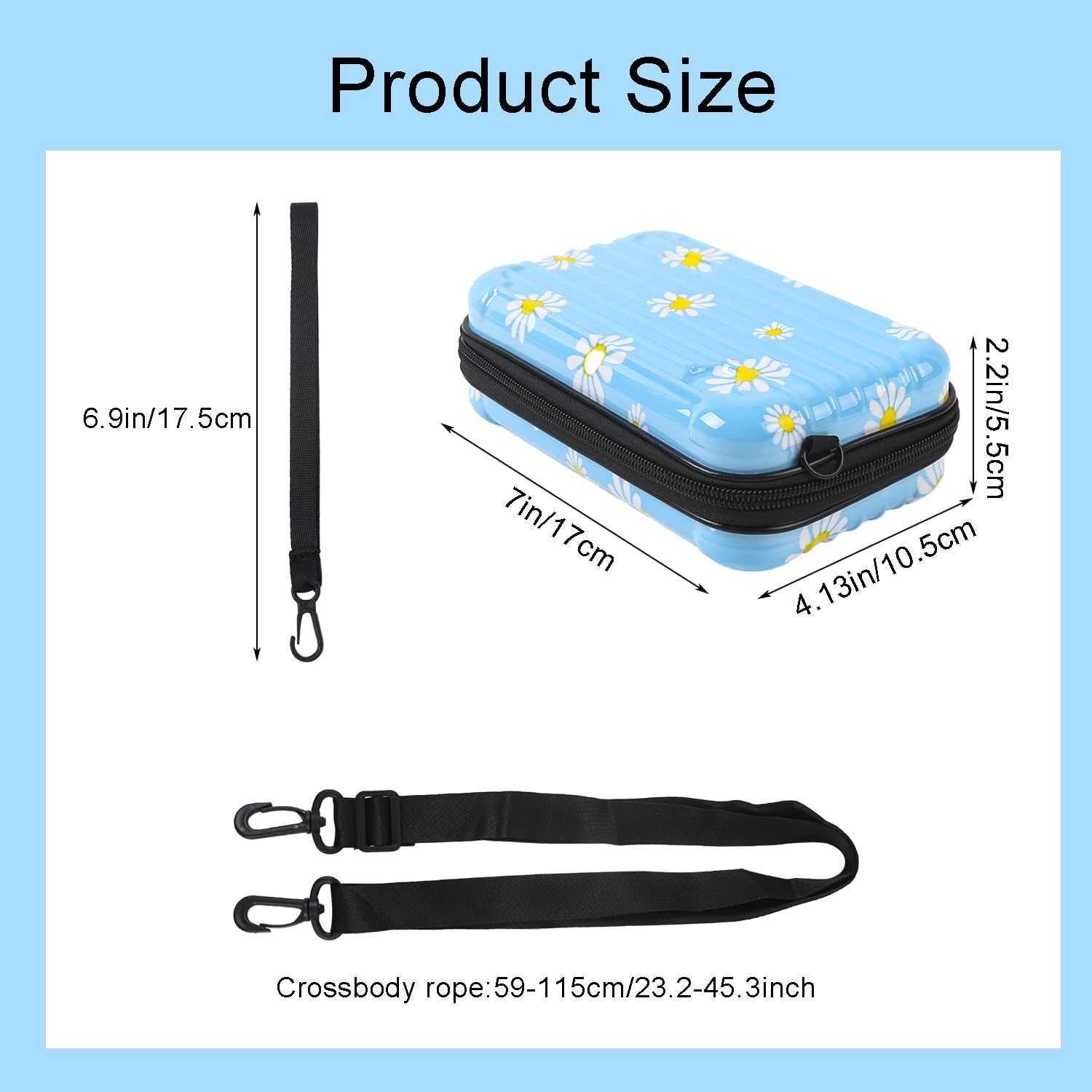 Crossbody Sling Box For Women's And Girls with Detachable Shoulder Strap