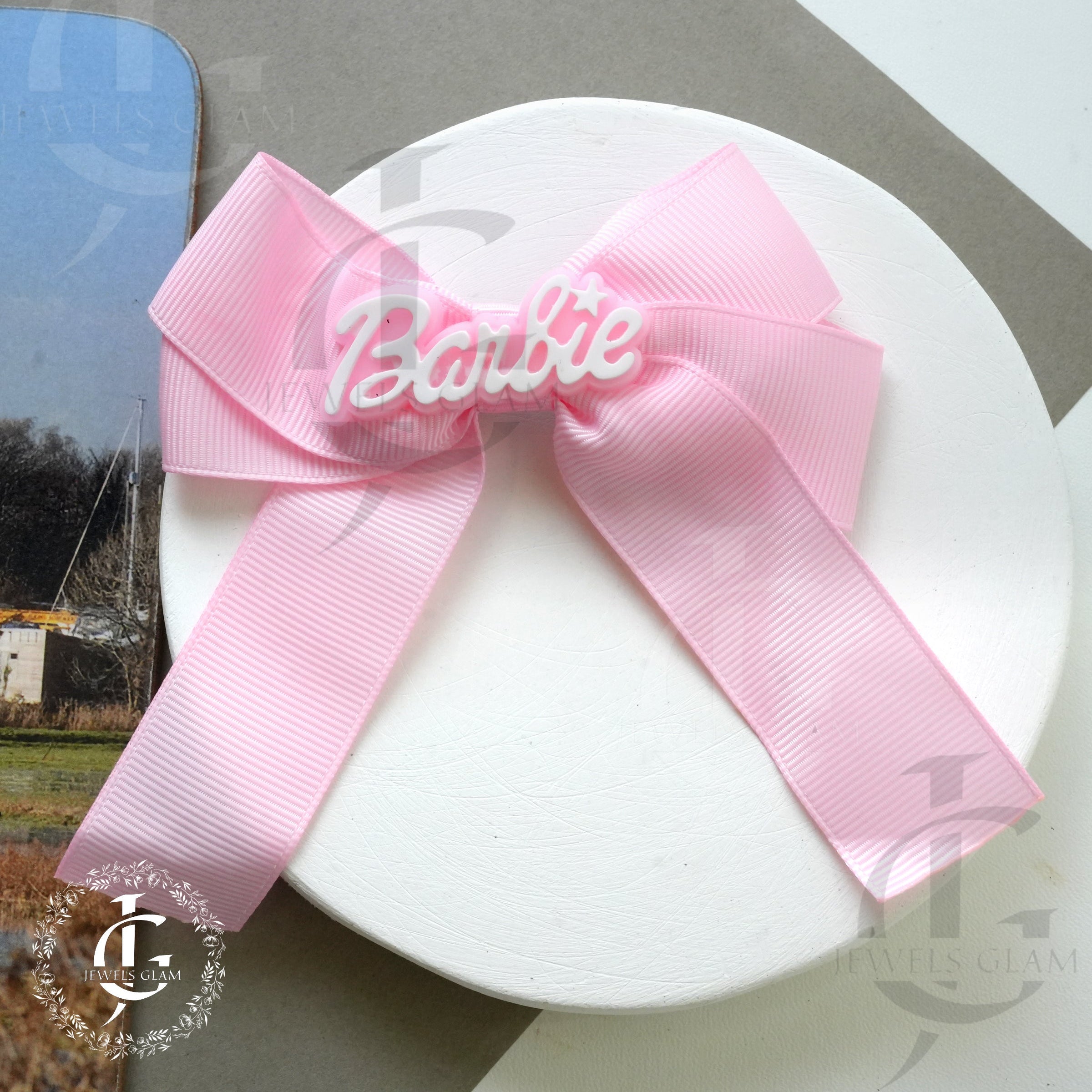 Barbie Bow Hair Pin Light Pink