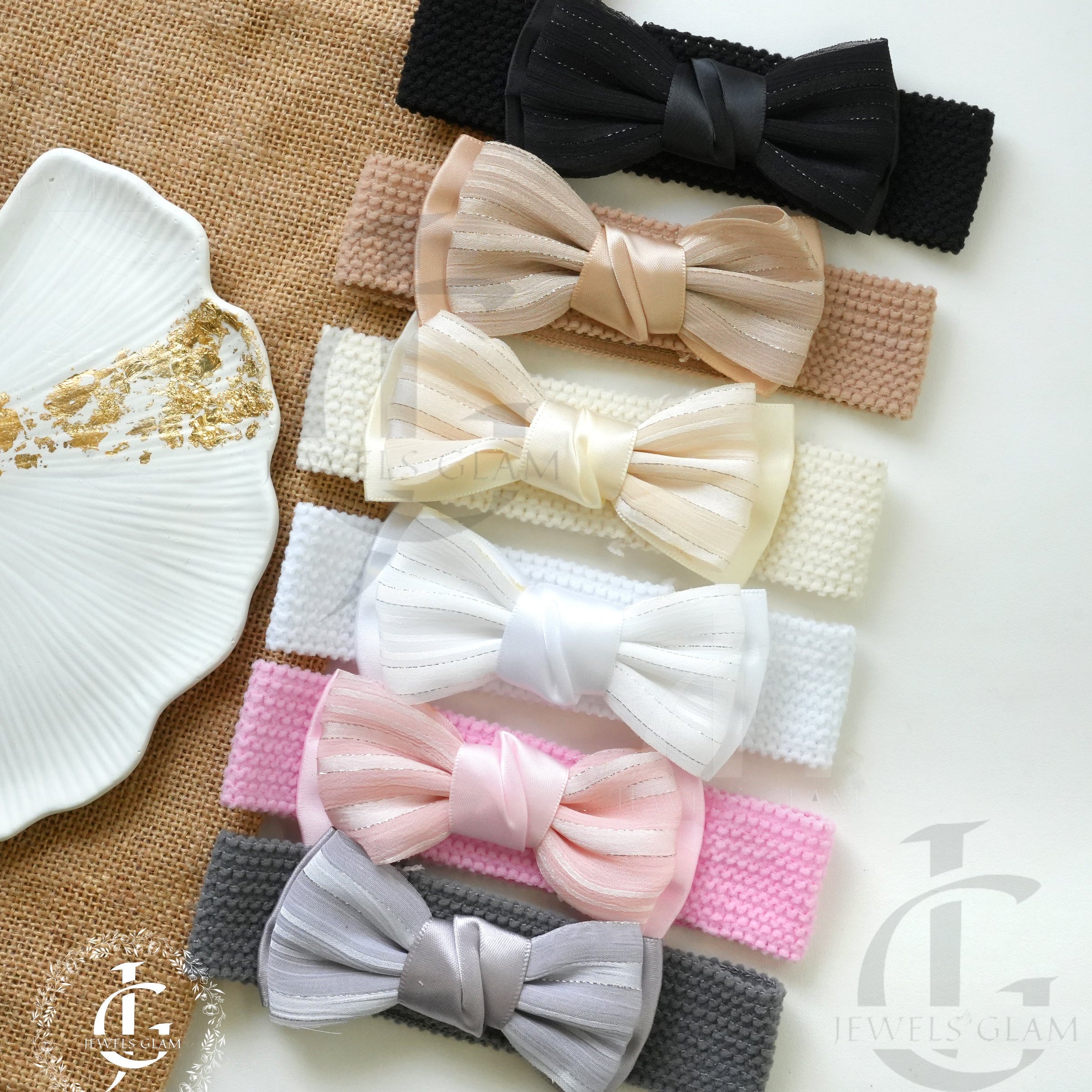 Elegant Satin Bow Headband Collection