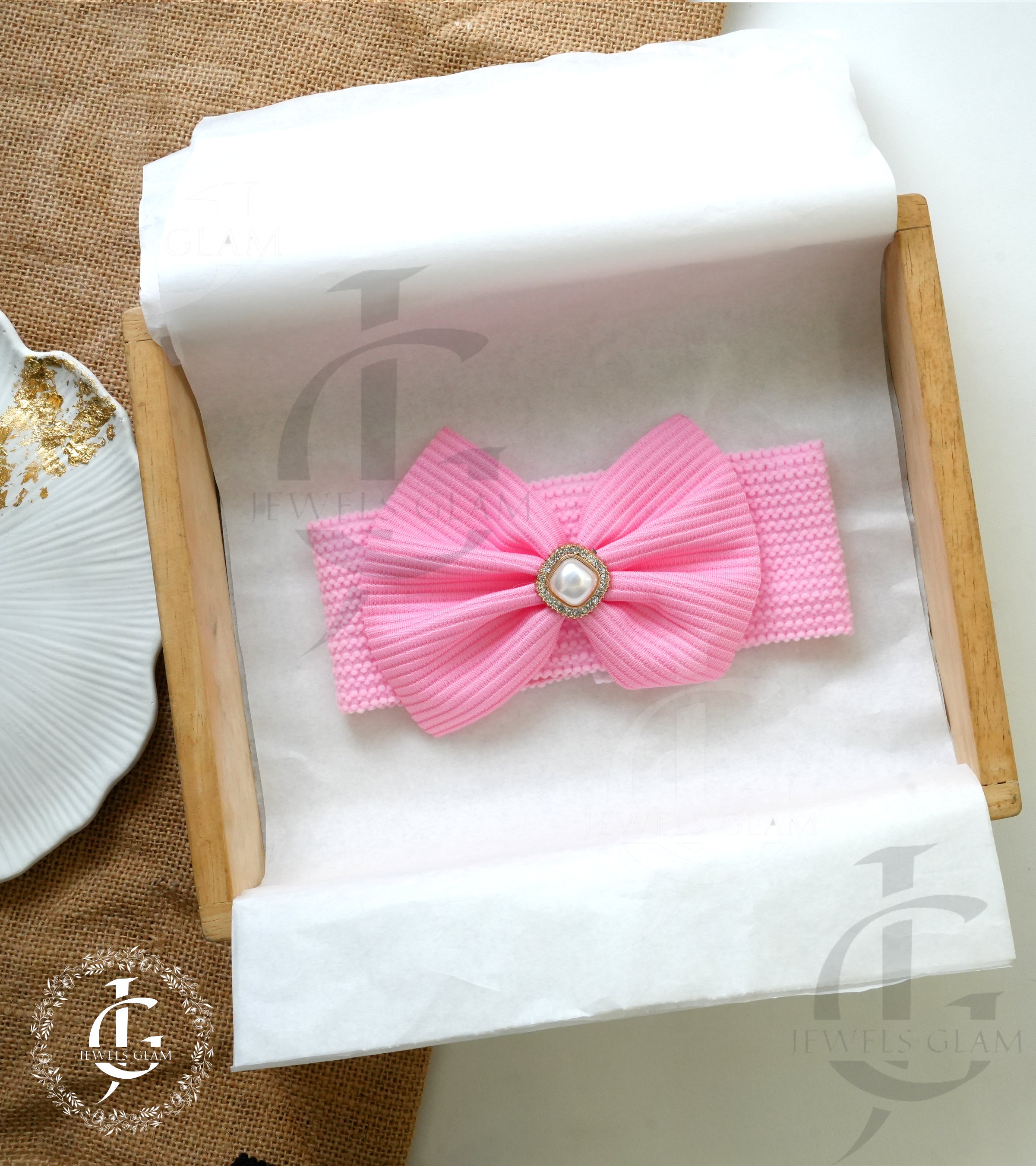 Luxe Pearl Accent Bow Headband Collection