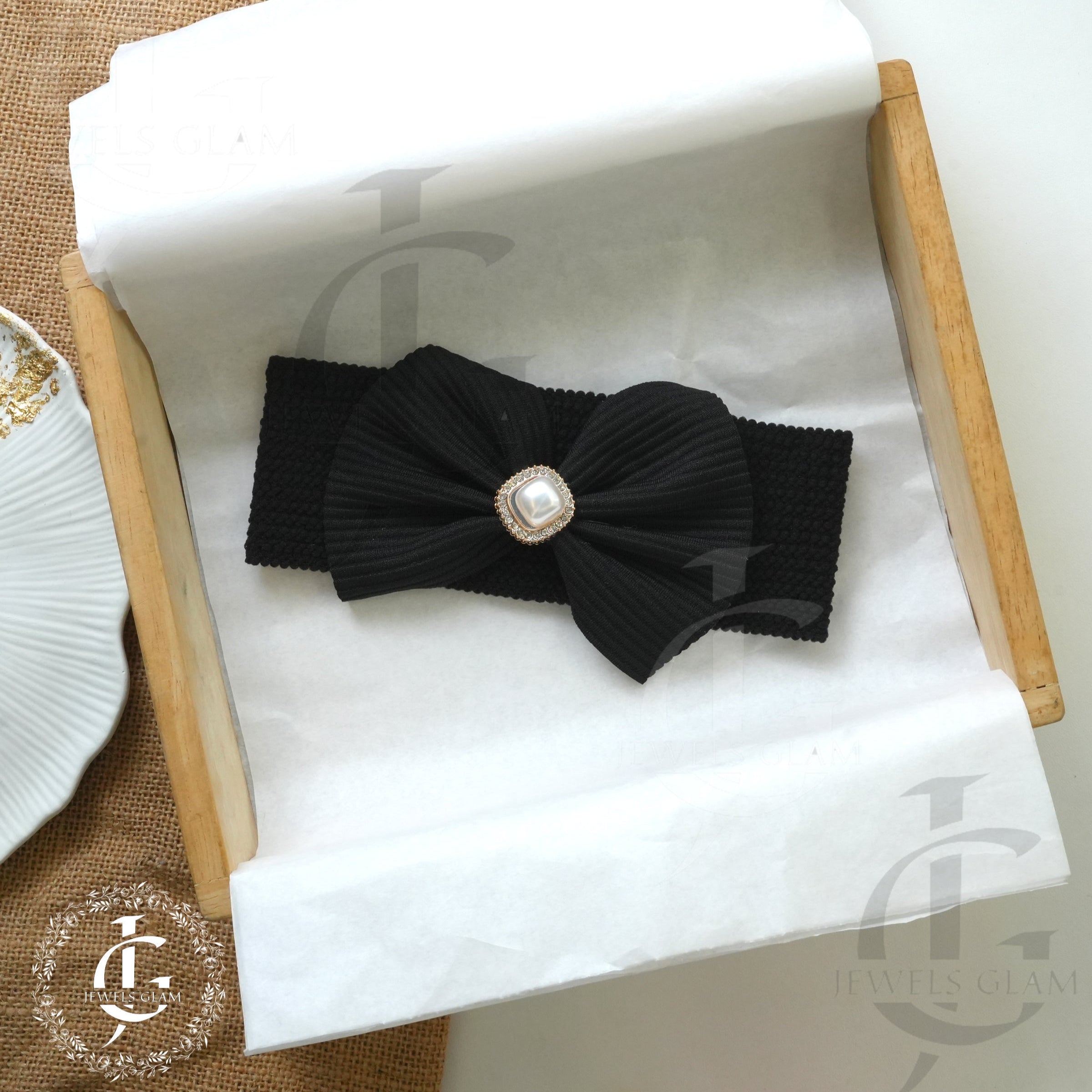 Luxe Pearl Accent Bow Headband Collection