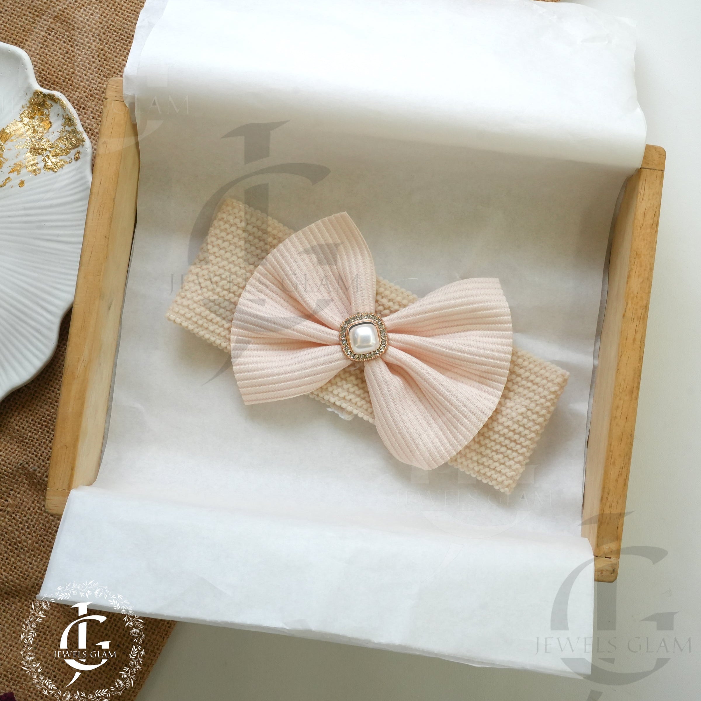 Luxe Pearl Accent Bow Headband Collection