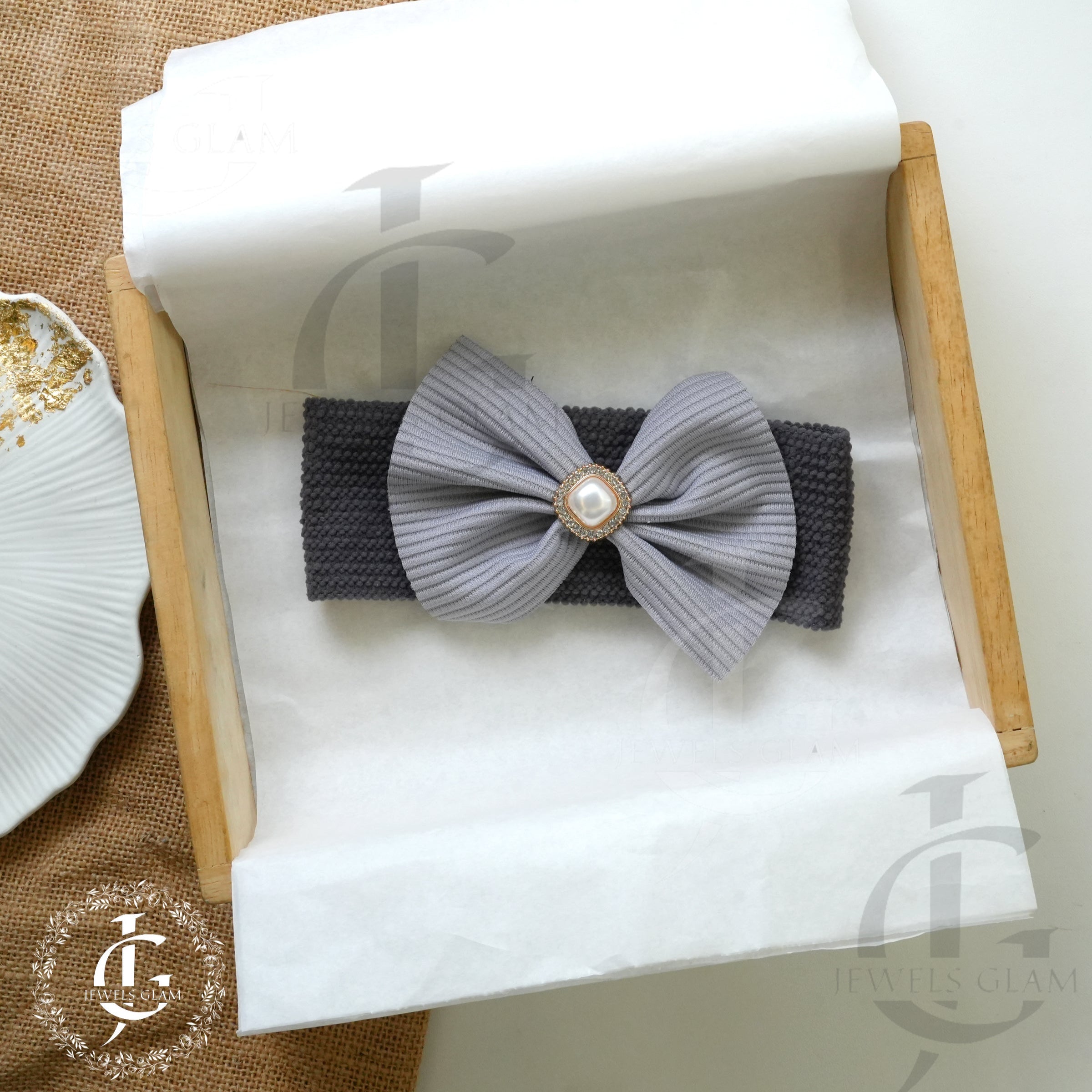 Luxe Pearl Accent Bow Headband Collection