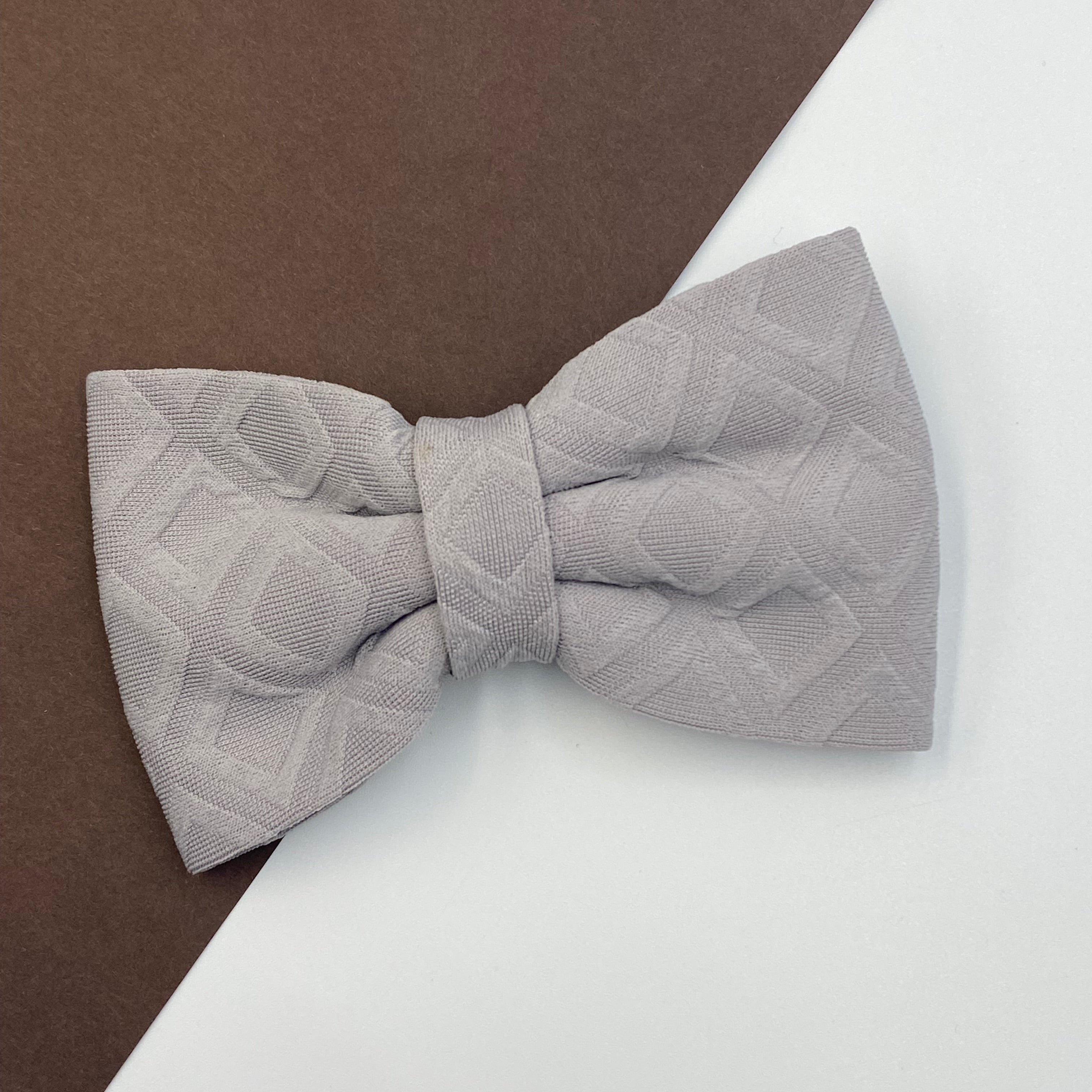 Textured Fabric Bow Hair Clip pins