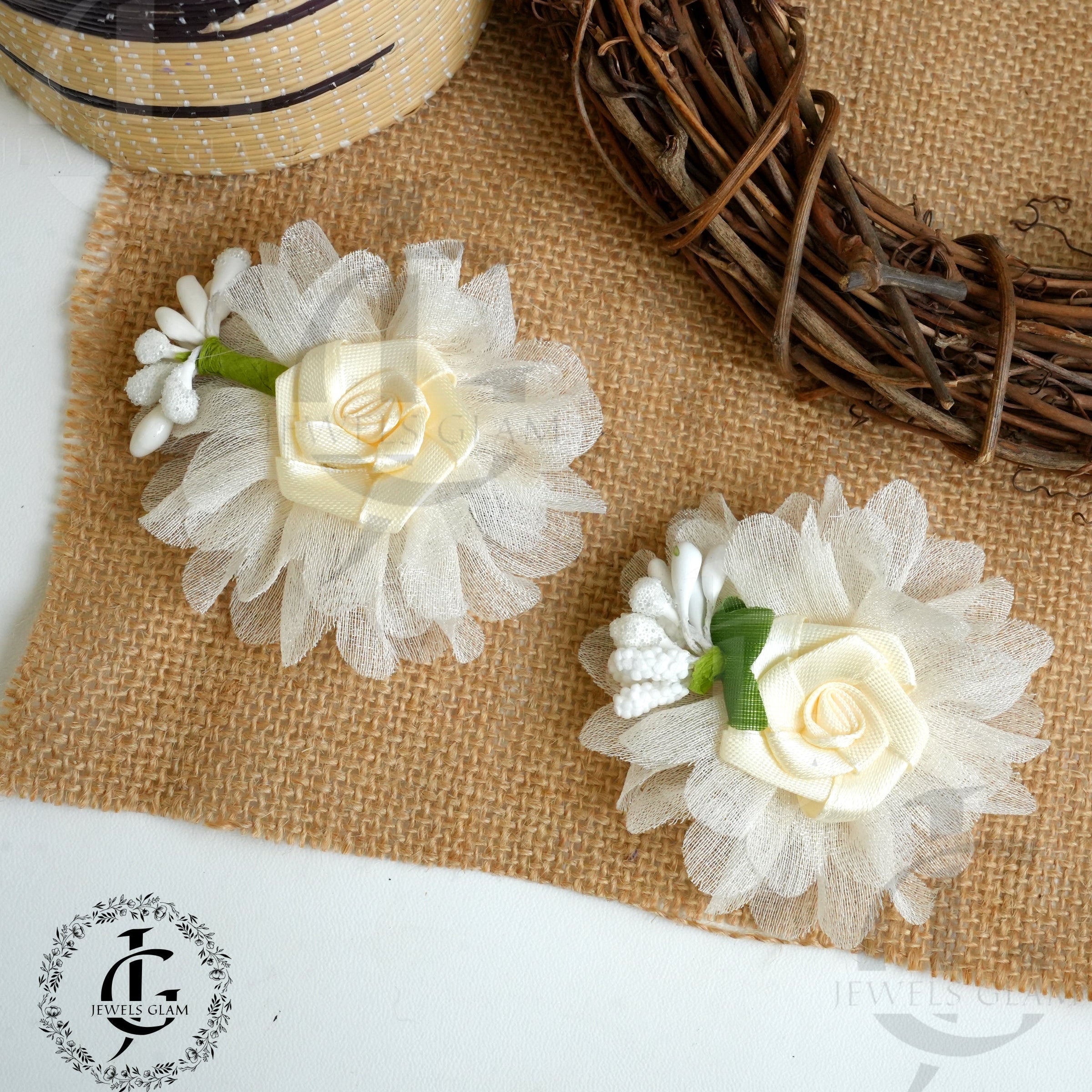 Elegant Floral Hair Clips (Pair)