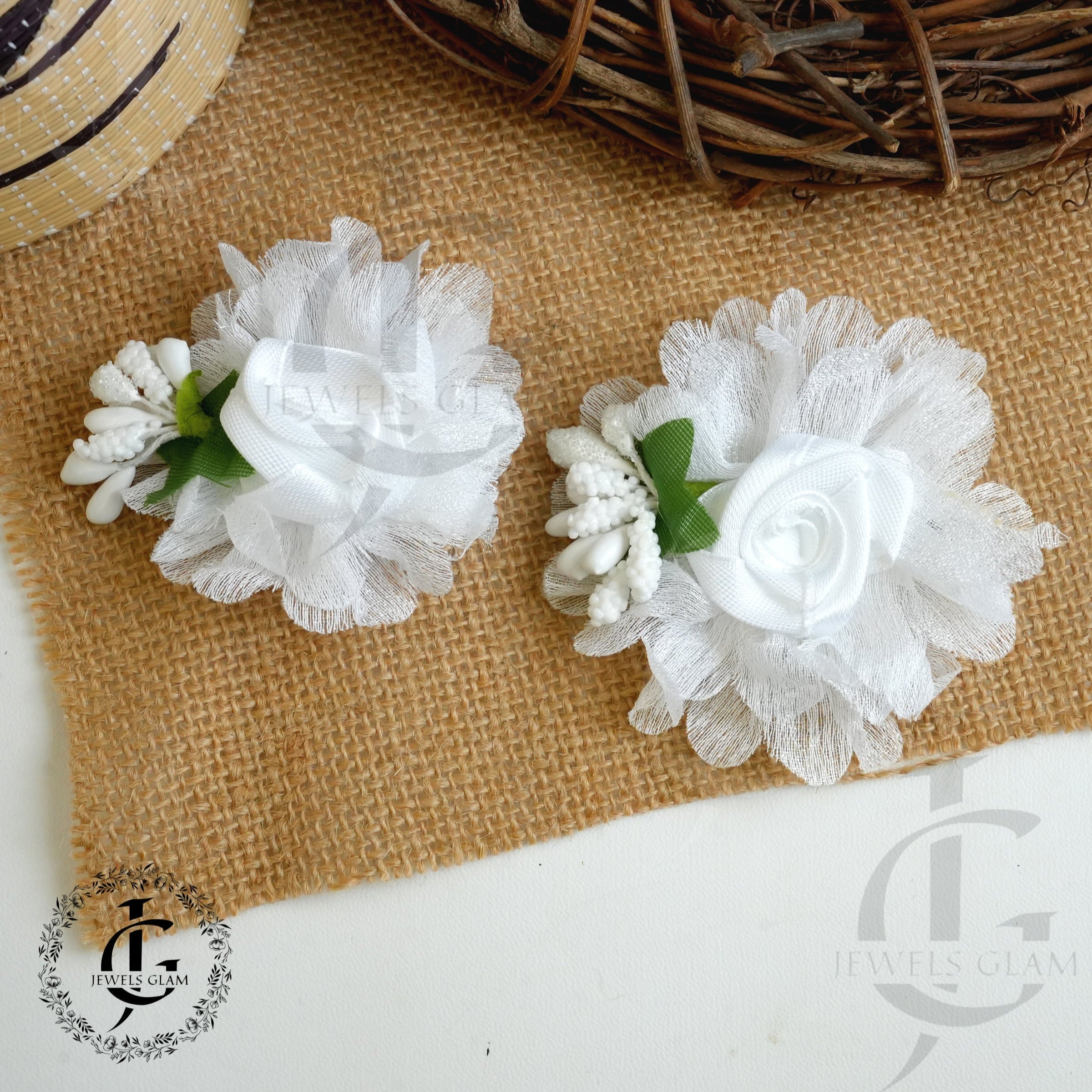 Elegant Floral Hair Clips (Pair)