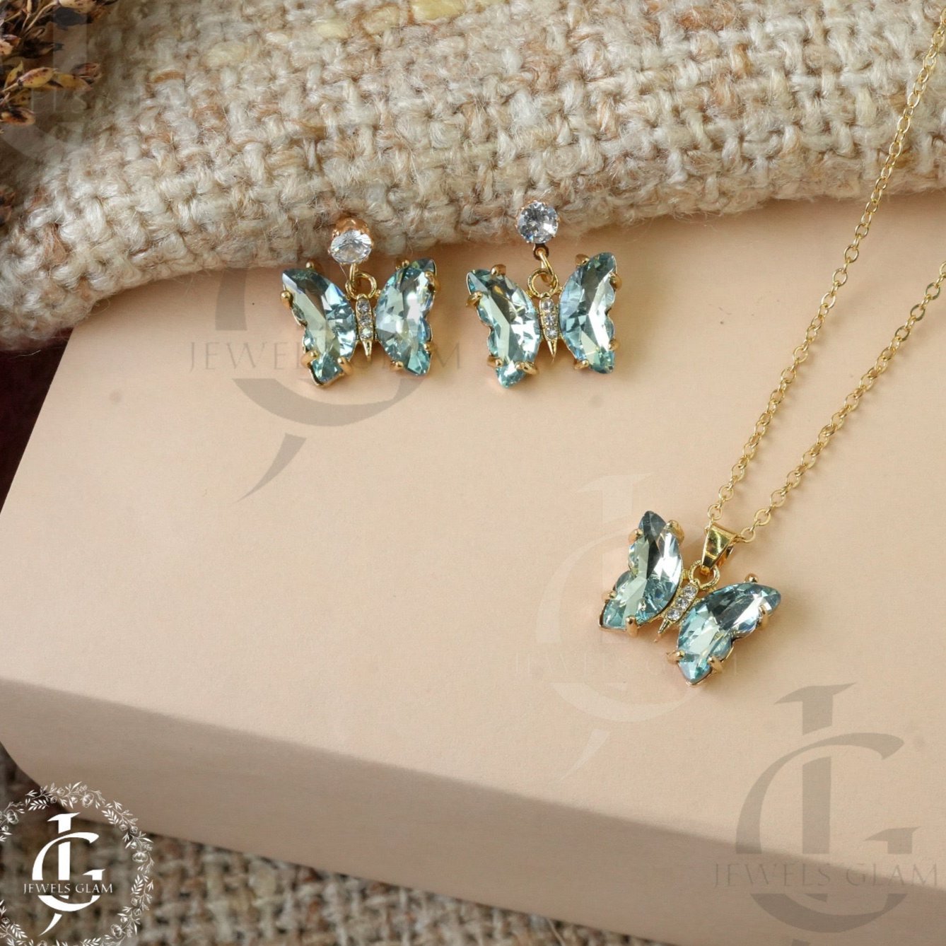 Butterfly Pendant With Studs