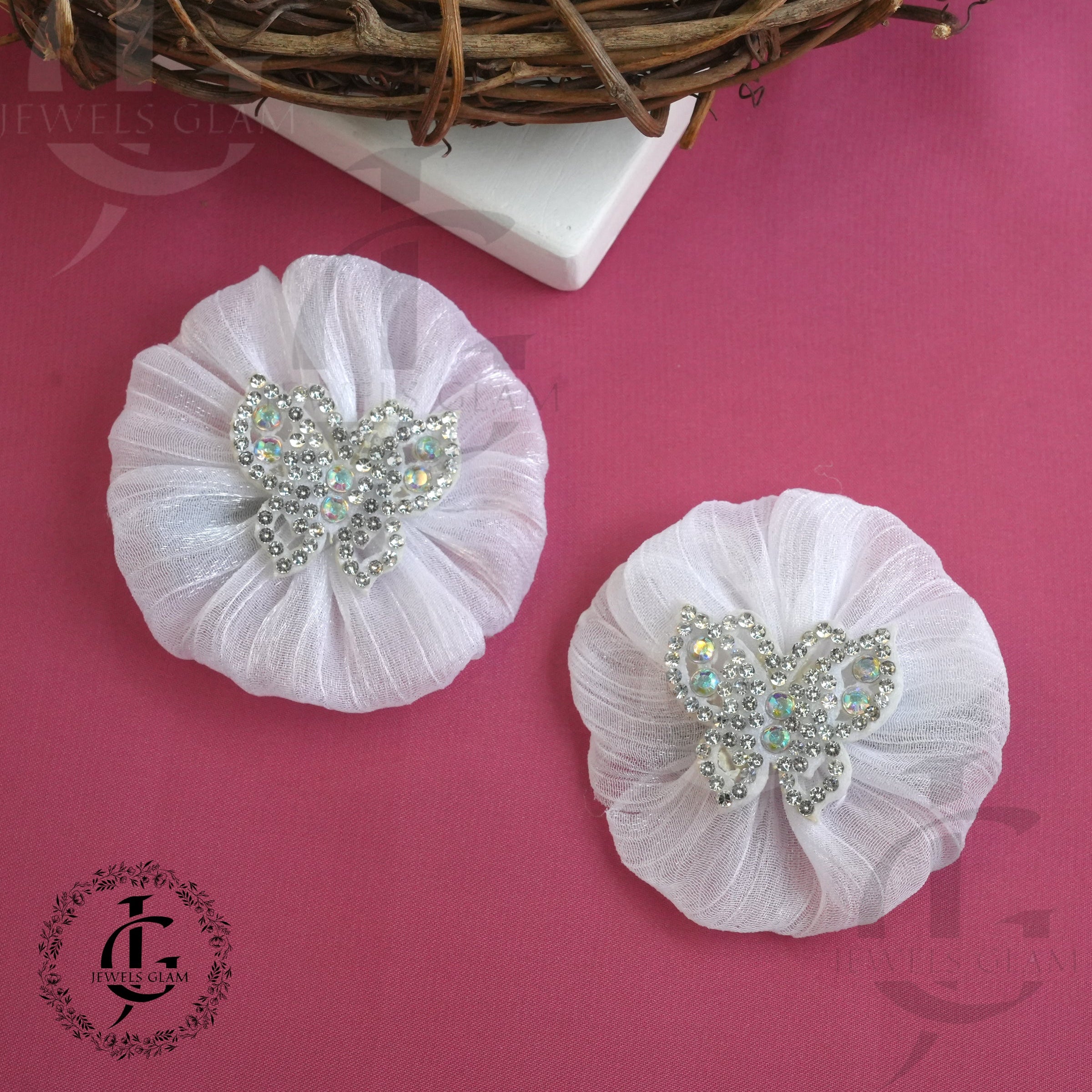 Elegant Butterfly Tulle Hair Clips