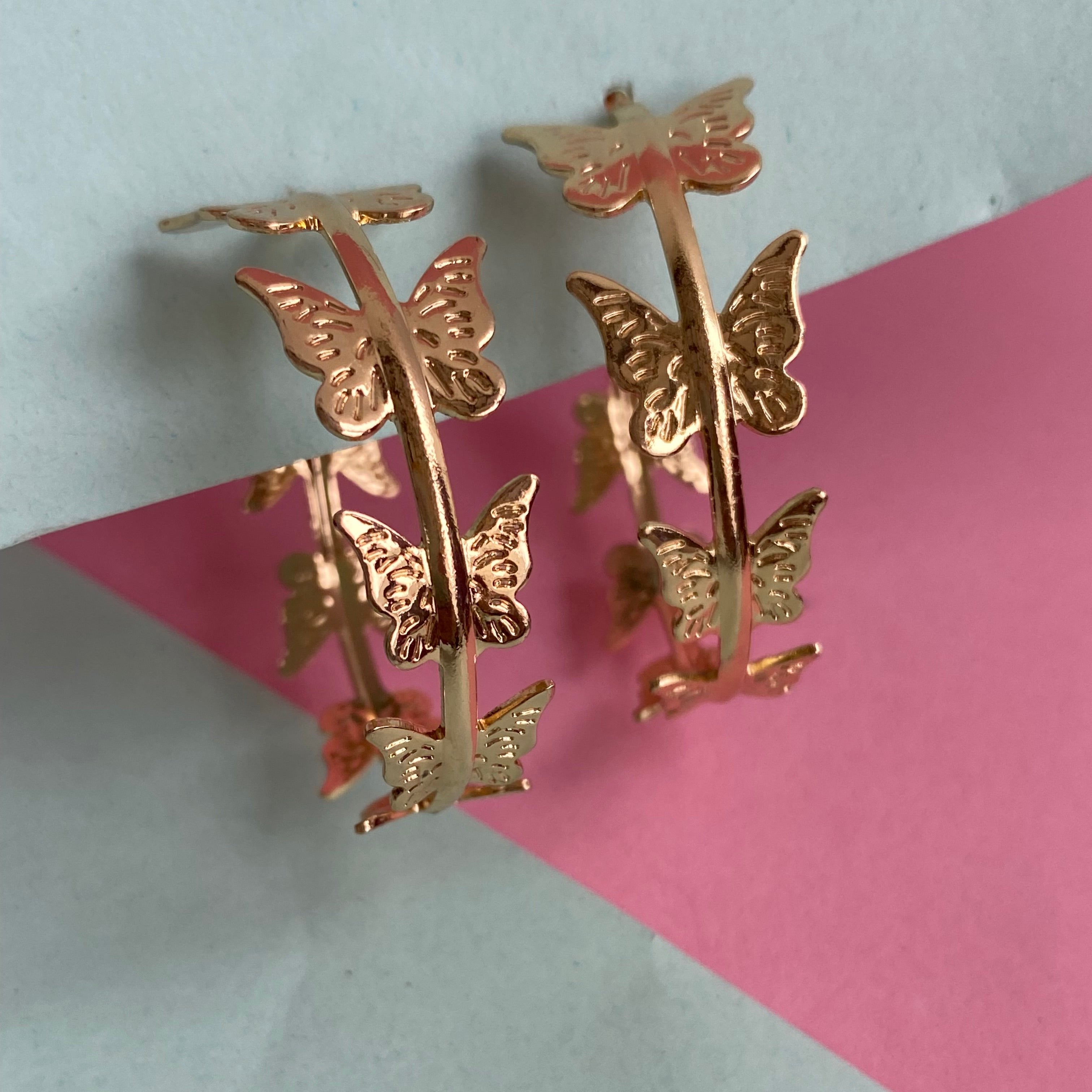 Gold Butterfly Earring