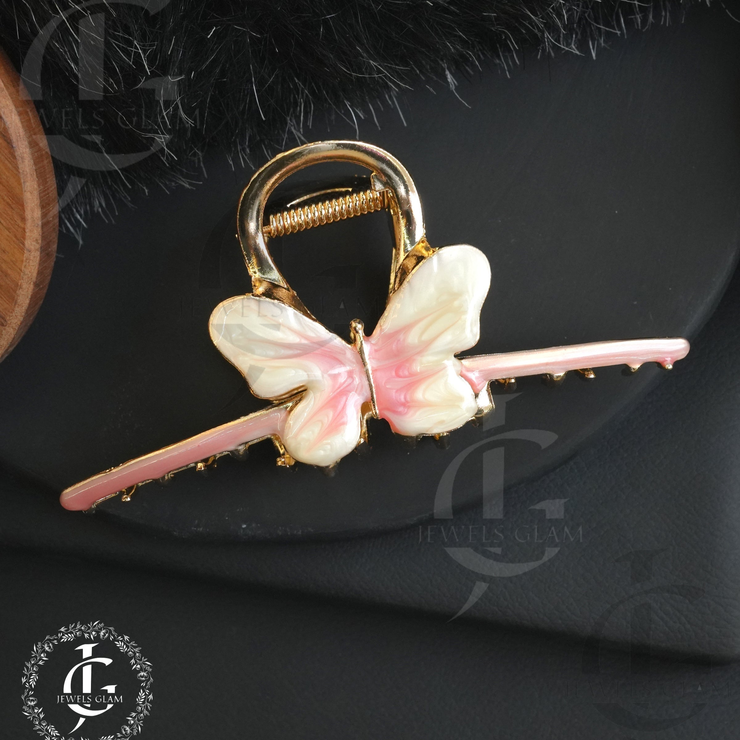 Butterfly Hair Claw Clip with Enamel Finish