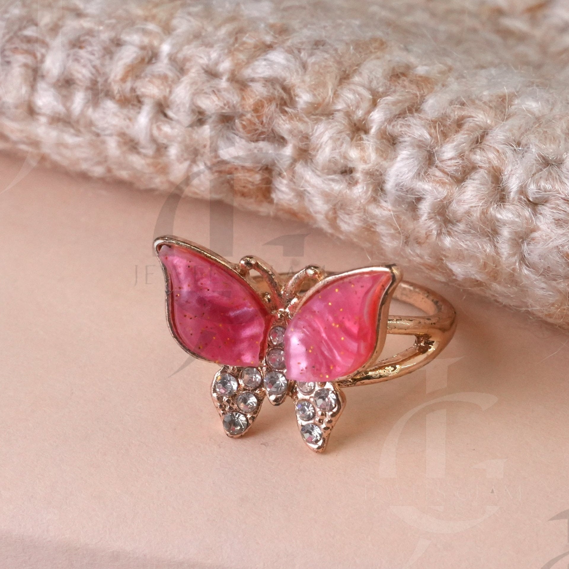 Golden Butterfly Elegance Ring