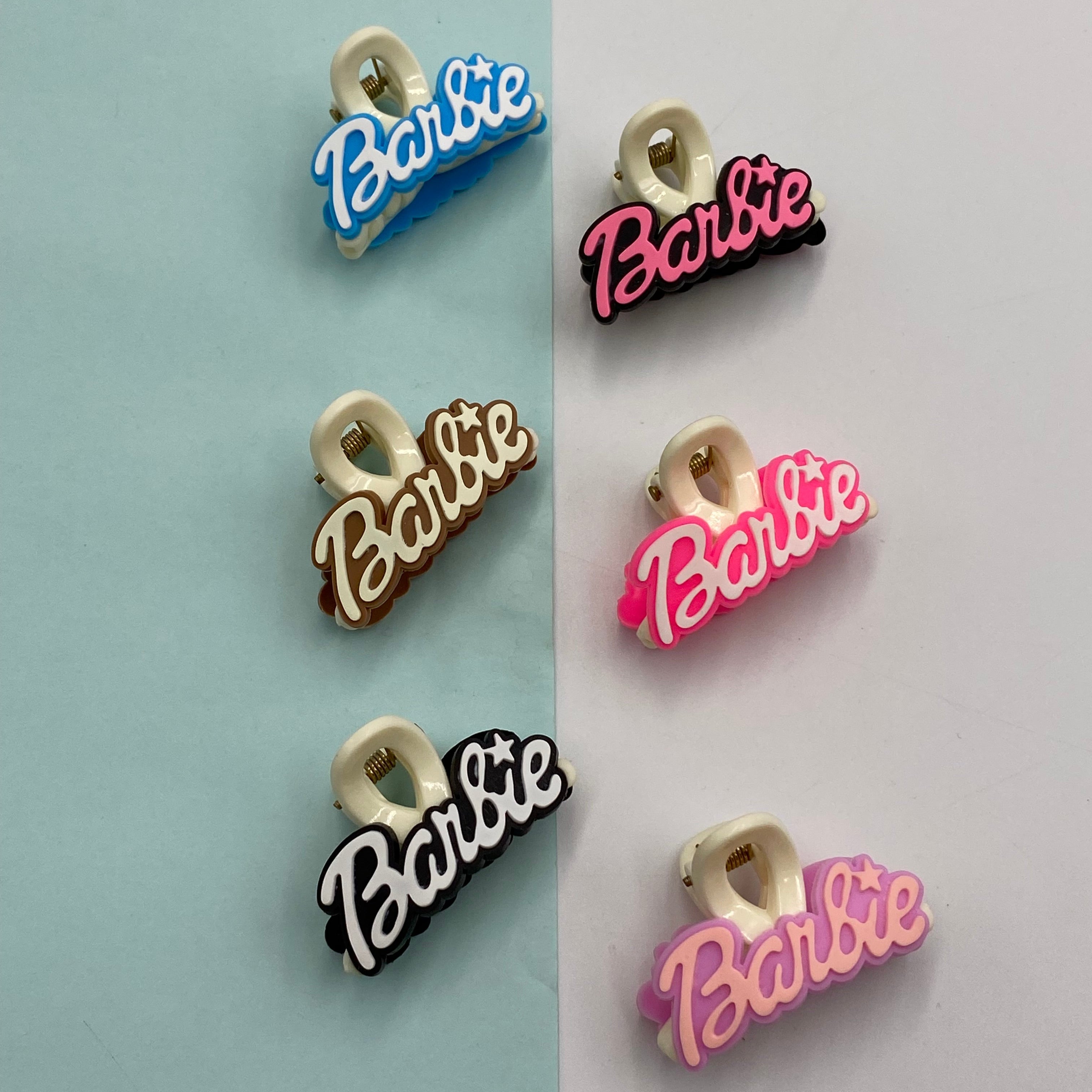 Barbie Logo Hair Claw Clips