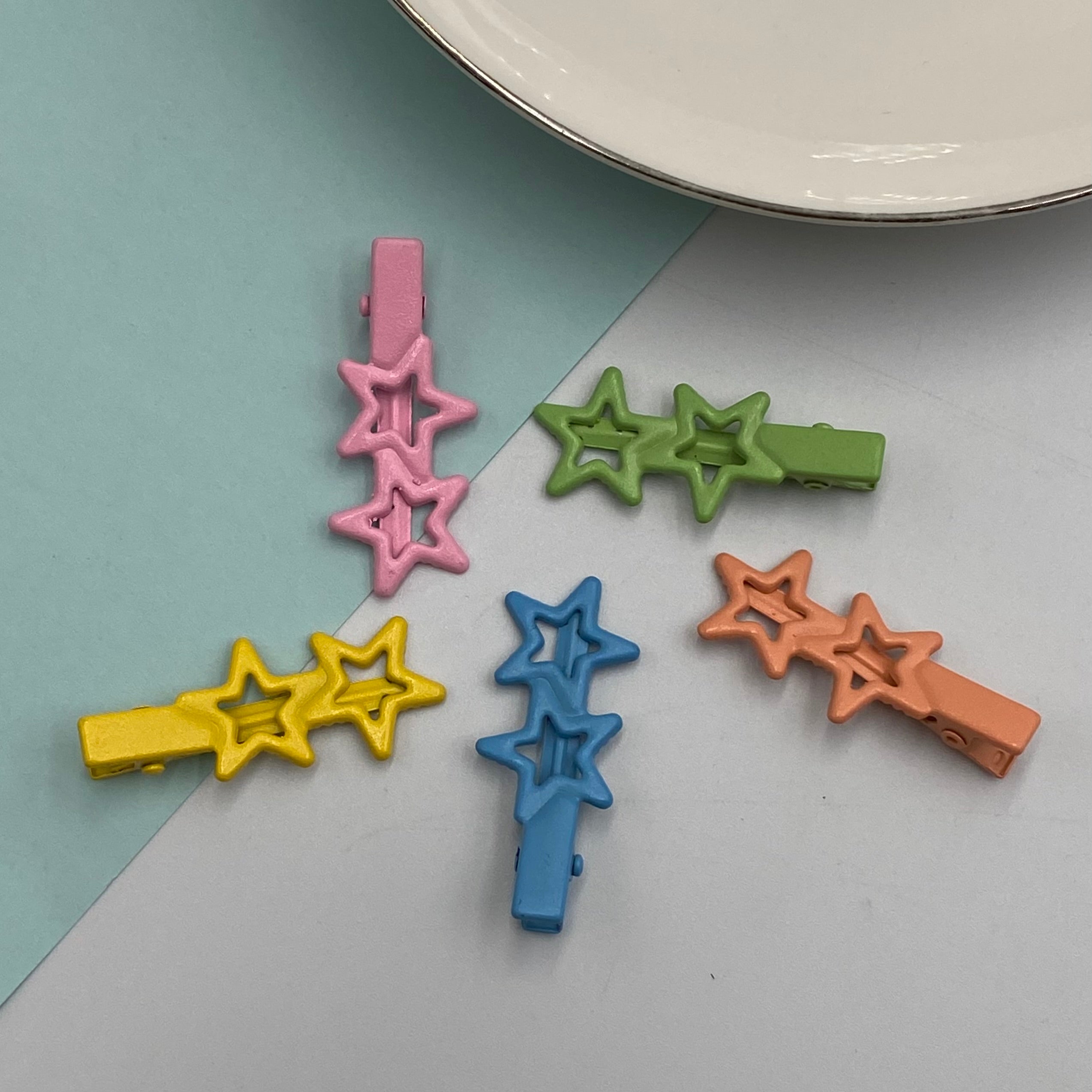 Double Star Hair Clips Set