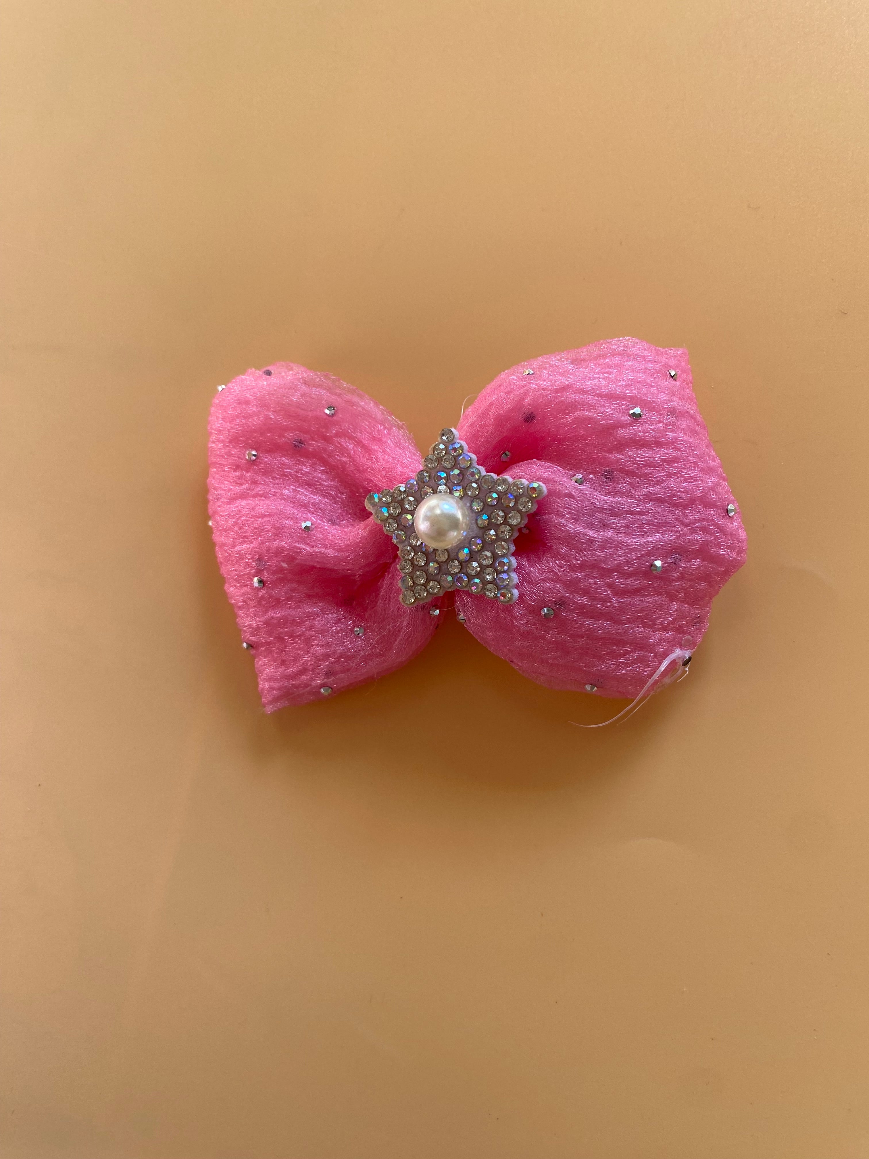 Starry Elegance Bow Hair Clip
