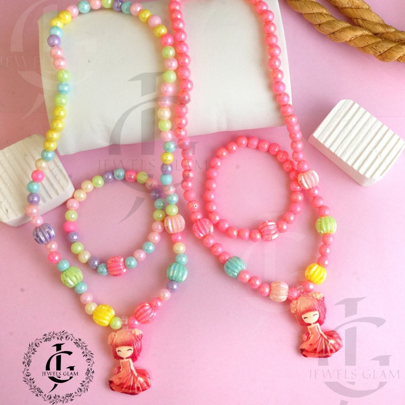 Rainbow Princess Jewelry Set for Girls