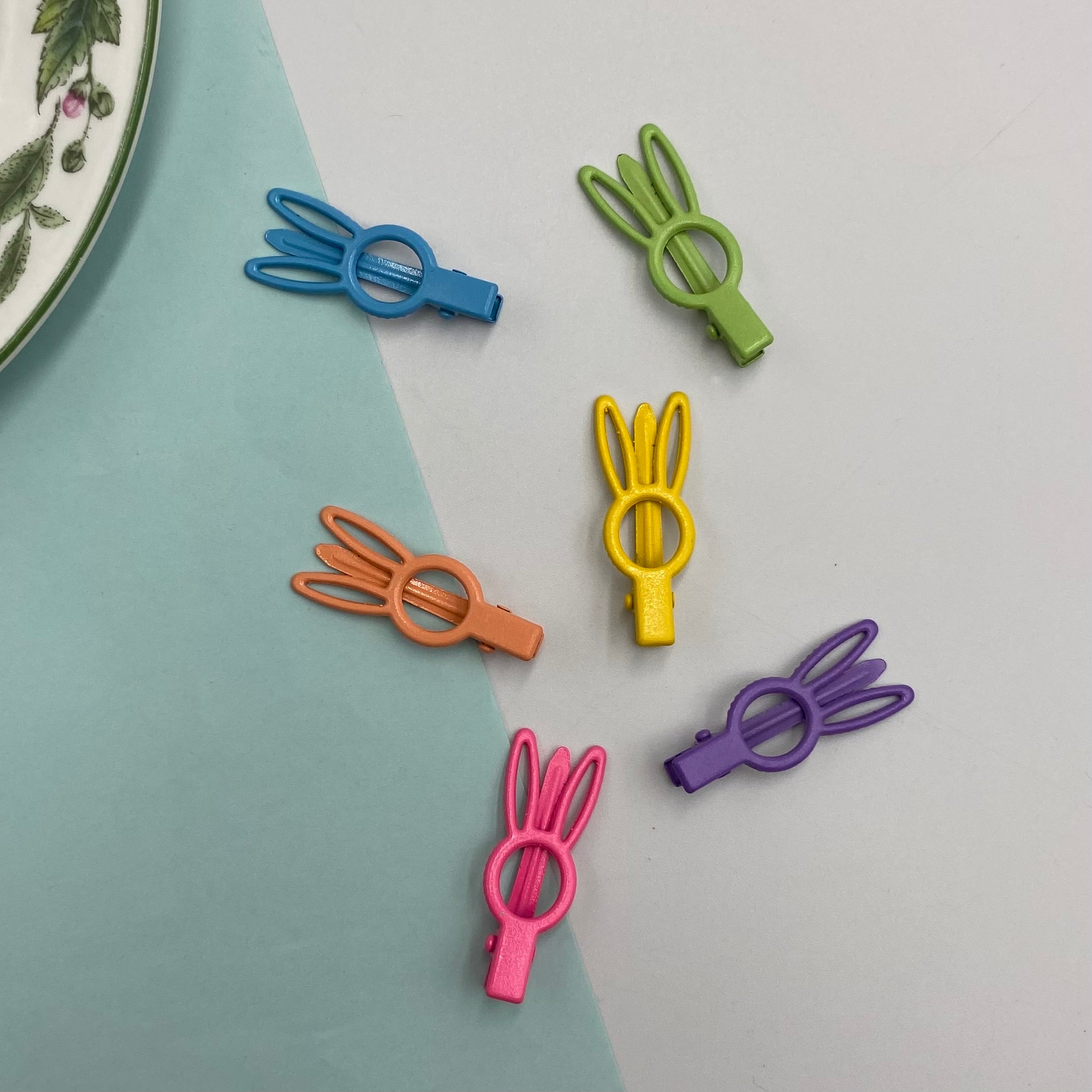 Fun Bunny Ear Hair Clips – Set of 6