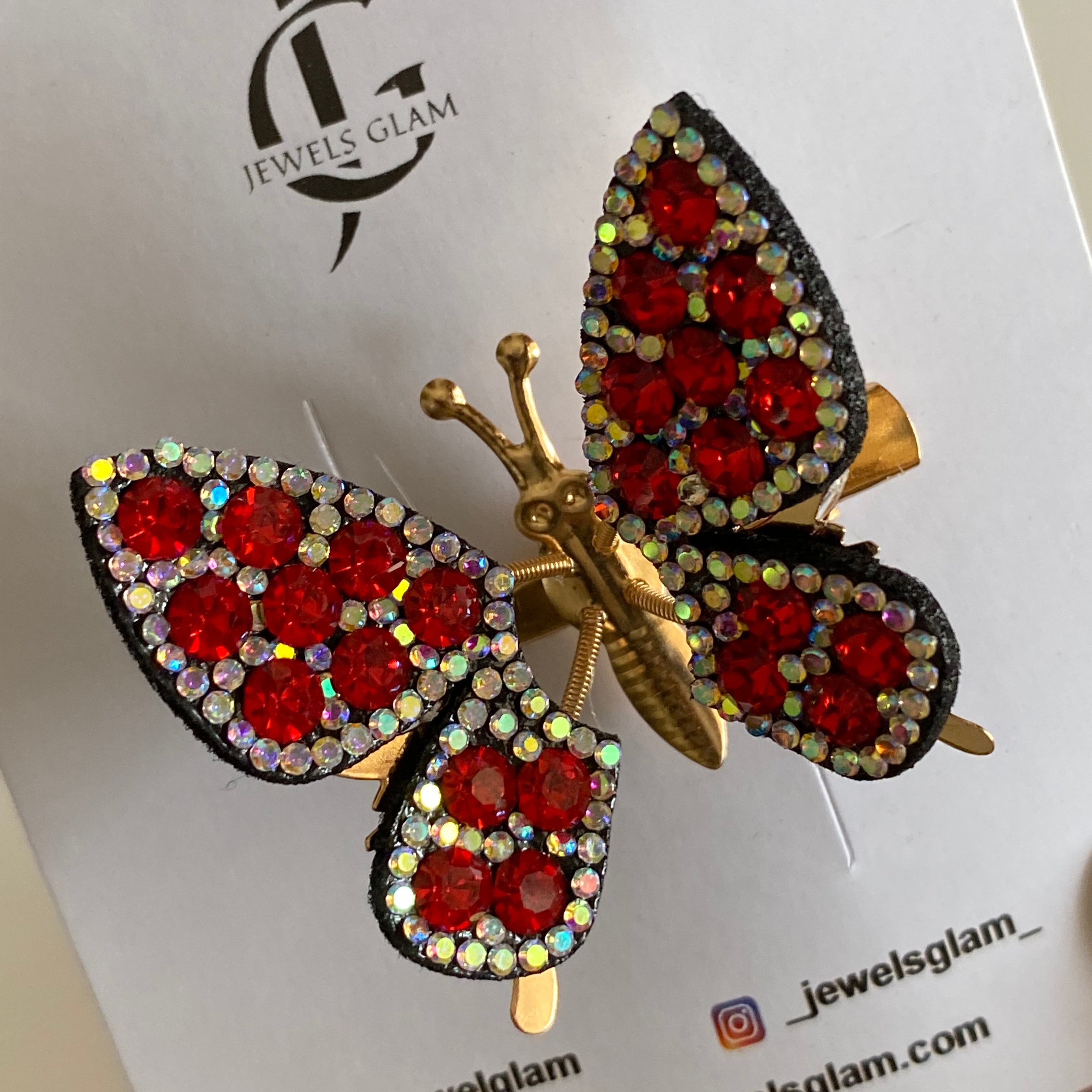 Moving Sparkling Butterfly Hair Clips