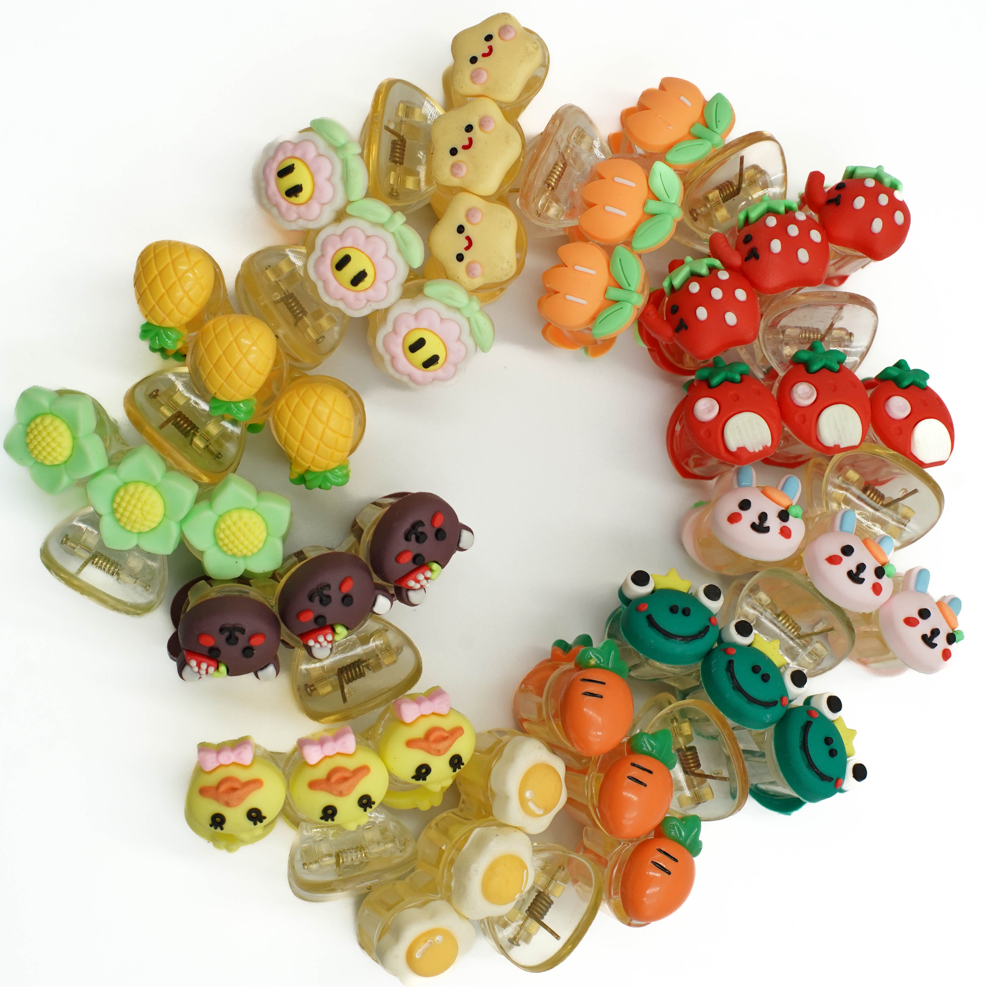 Adorable Cartoon and Fruit Hair Claw Clips