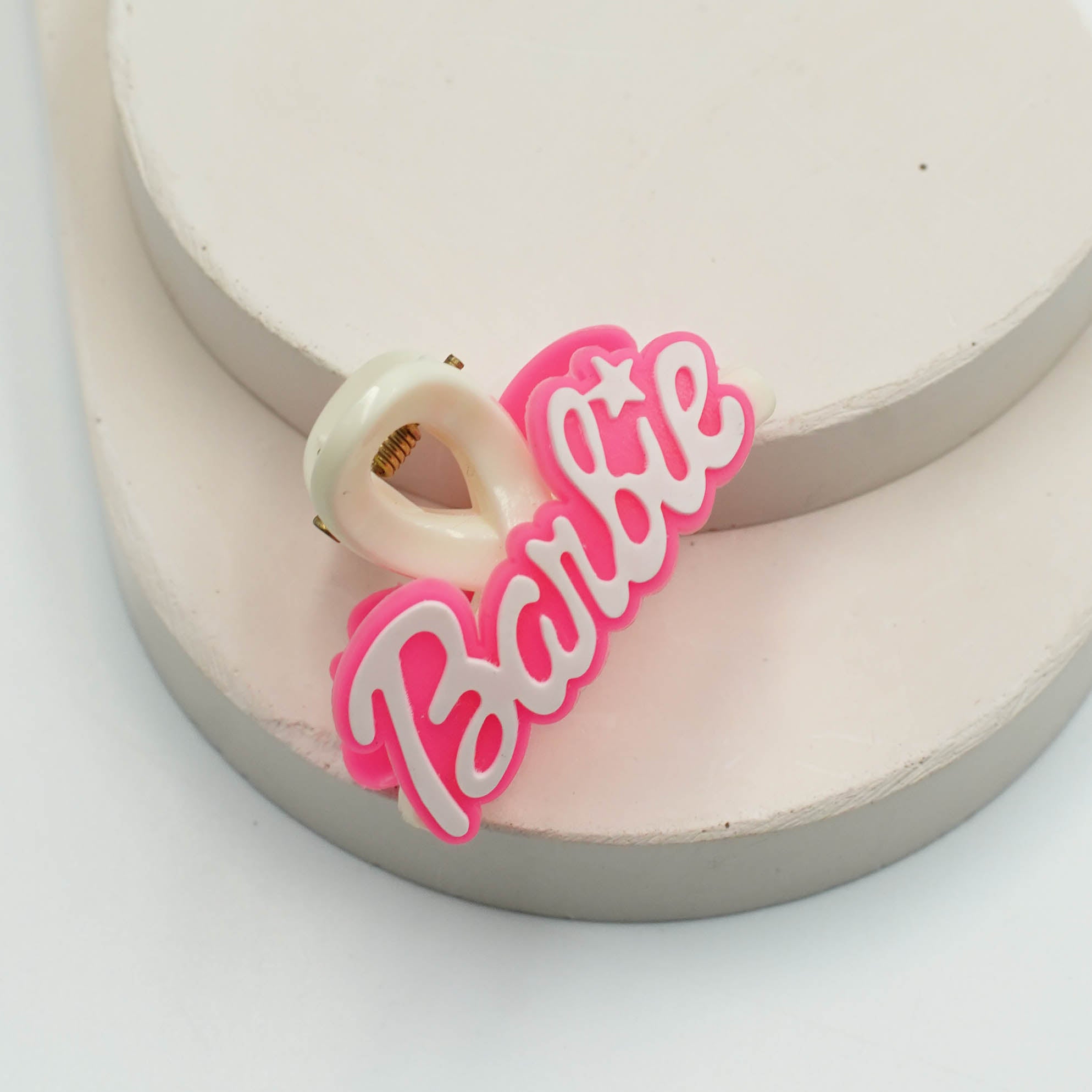 Barbie Logo Hair Claw Clips