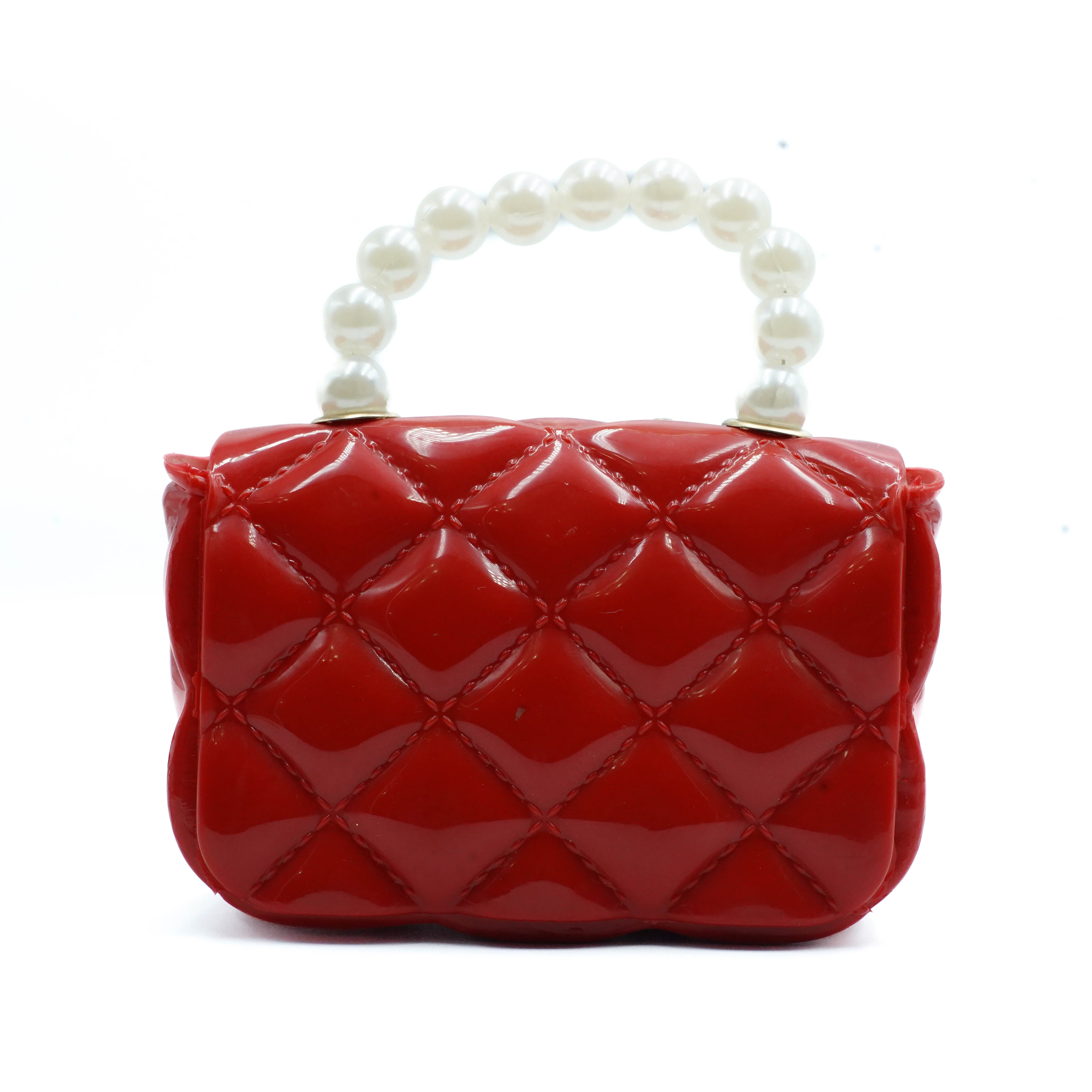 Pearl Puff Purse Red