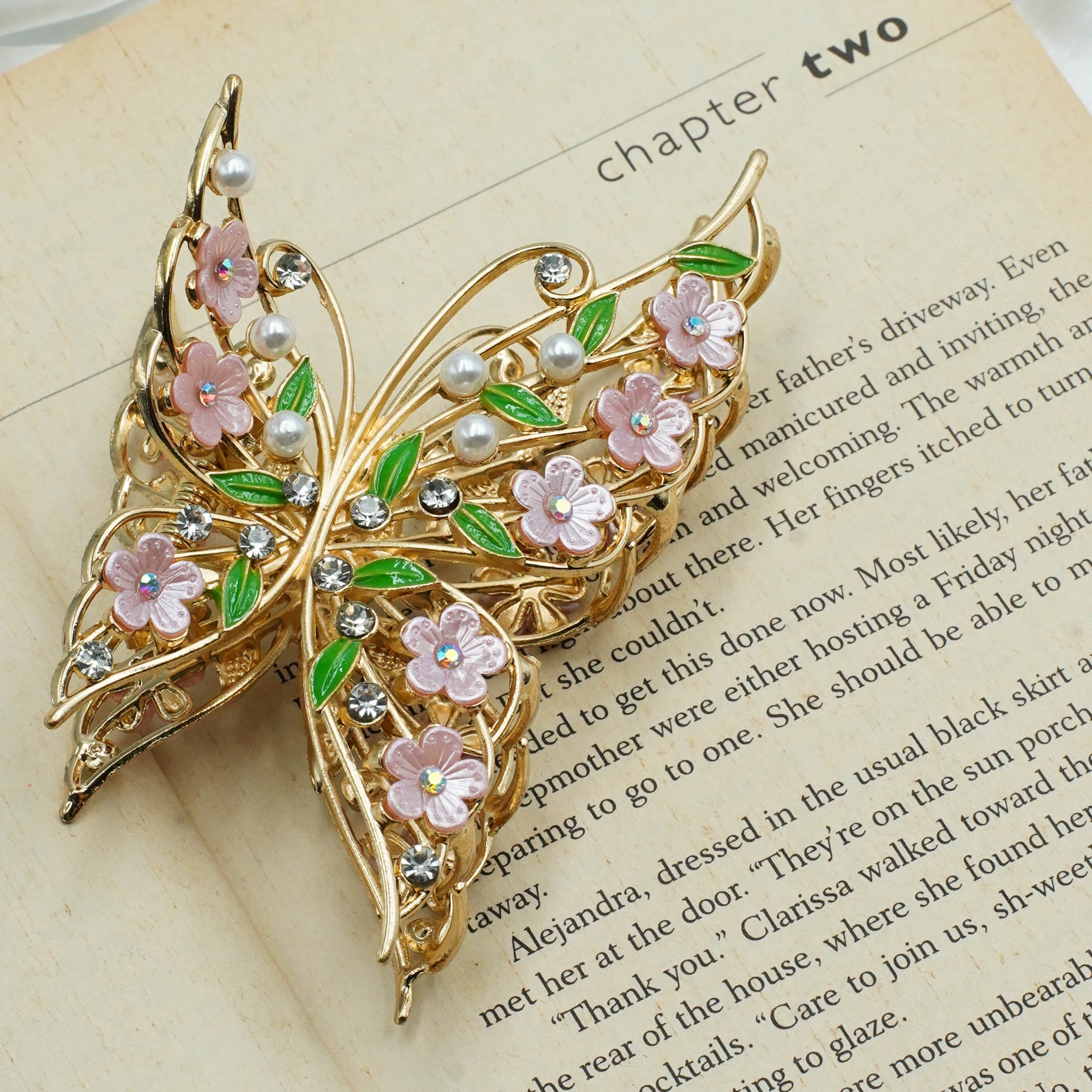 Butterfly Metal Hair Catcher Claw Clip