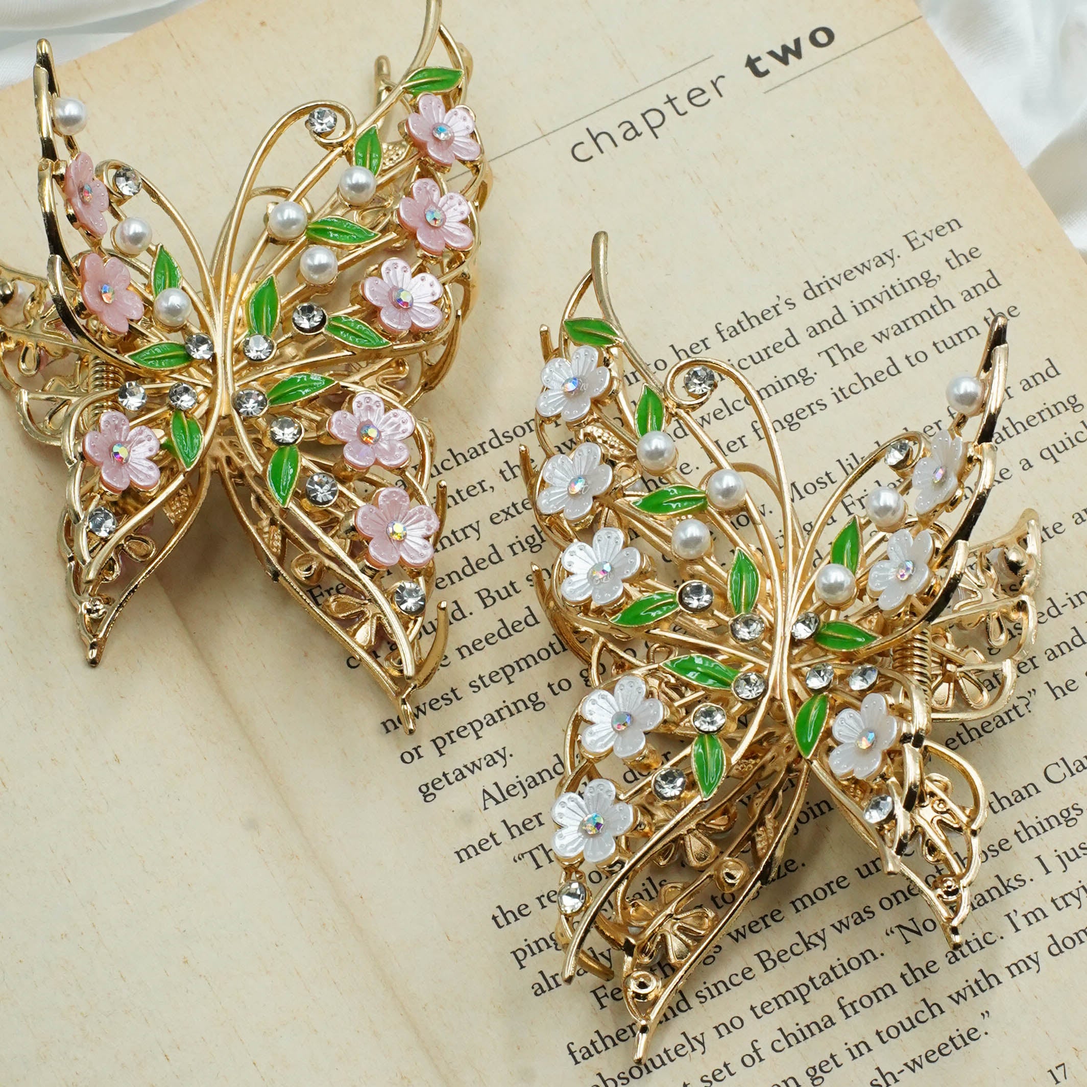 Butterfly Metal Hair Catcher Claw Clip