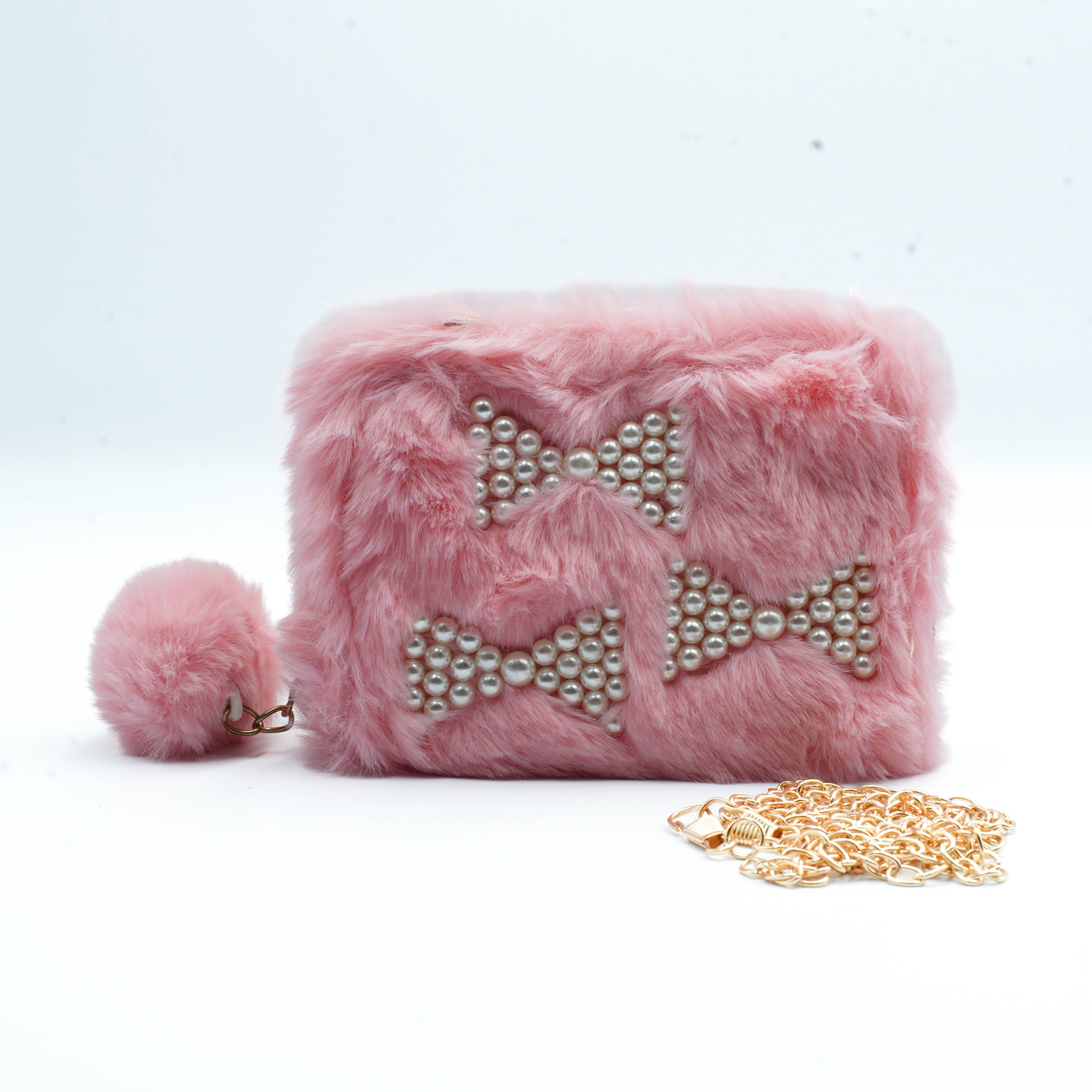 Peach Plush Wallet