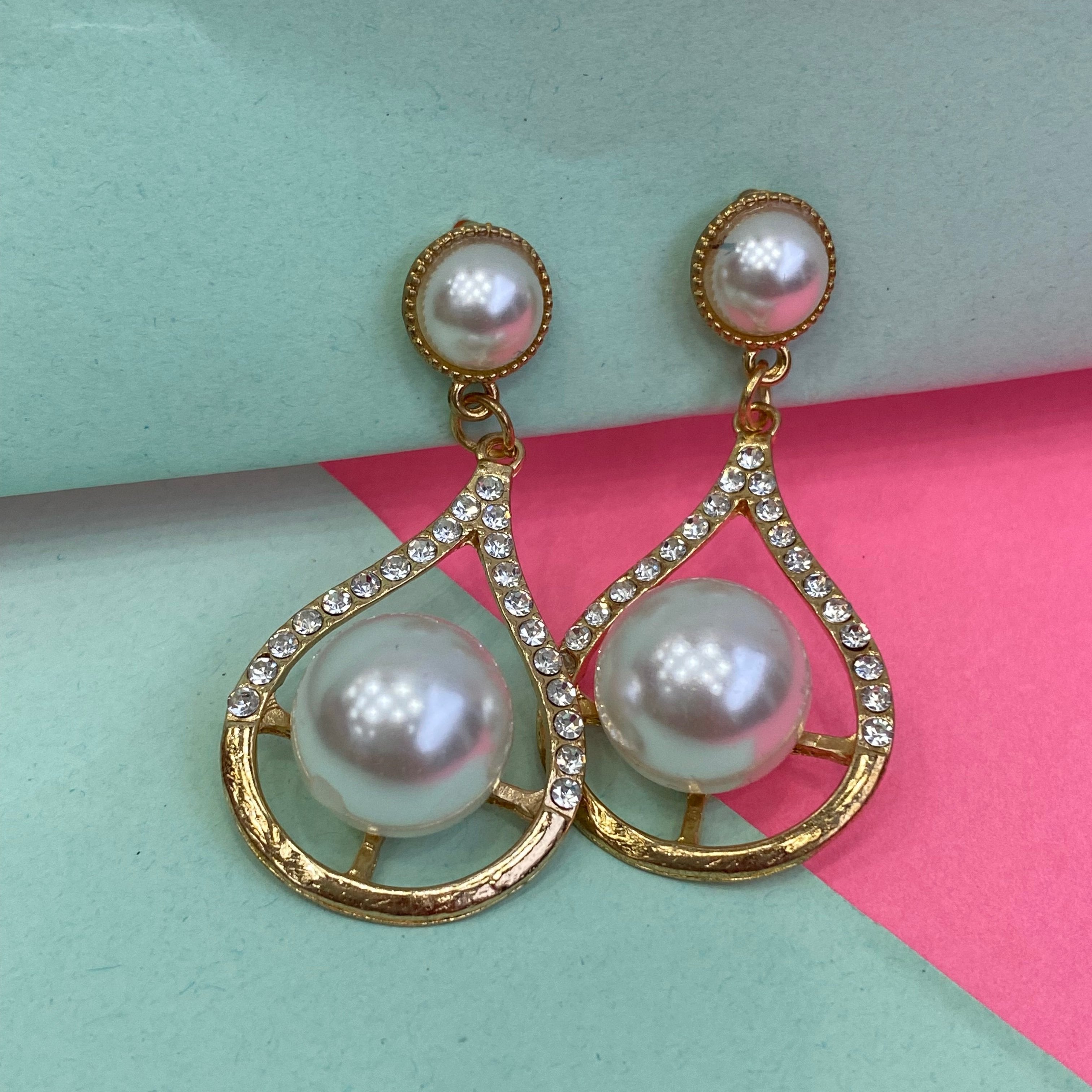 Radiant Pearl Teardrop Earrings