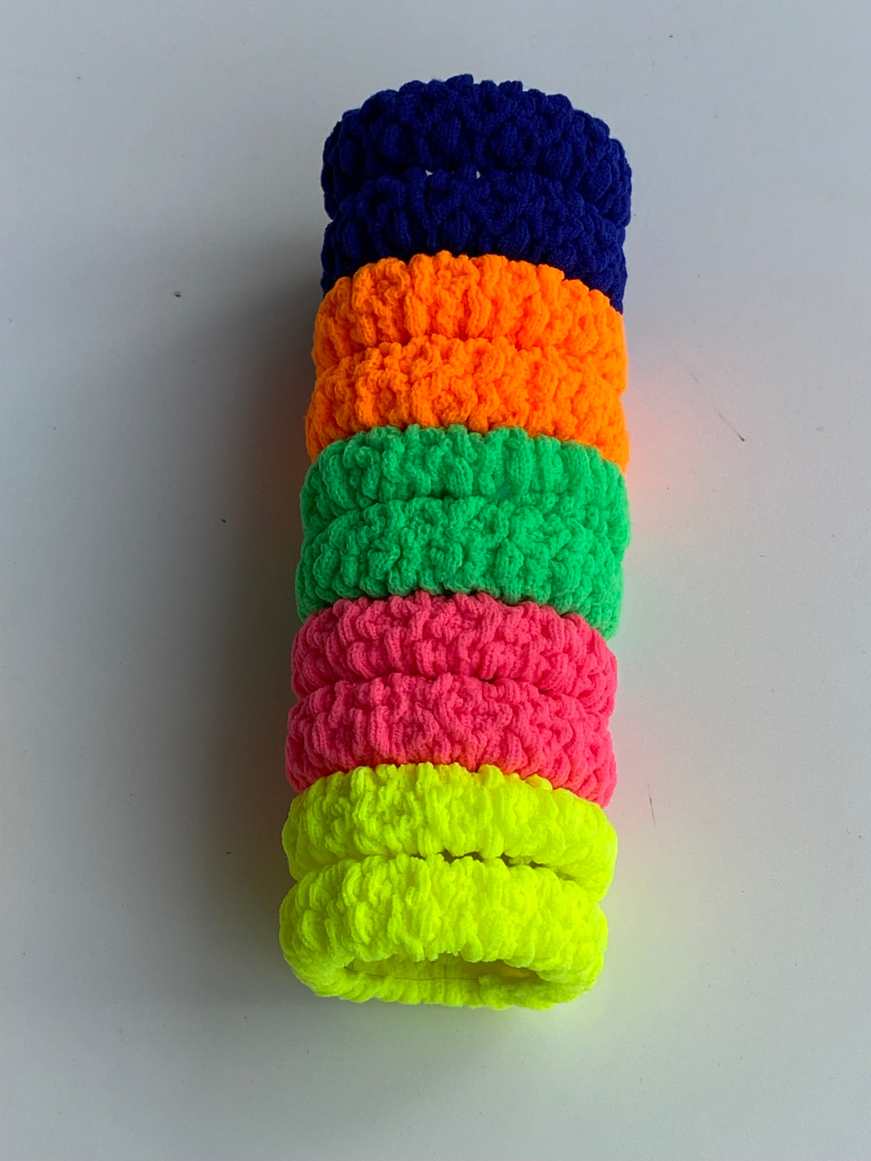 Neon Elastic Hair Ties Set