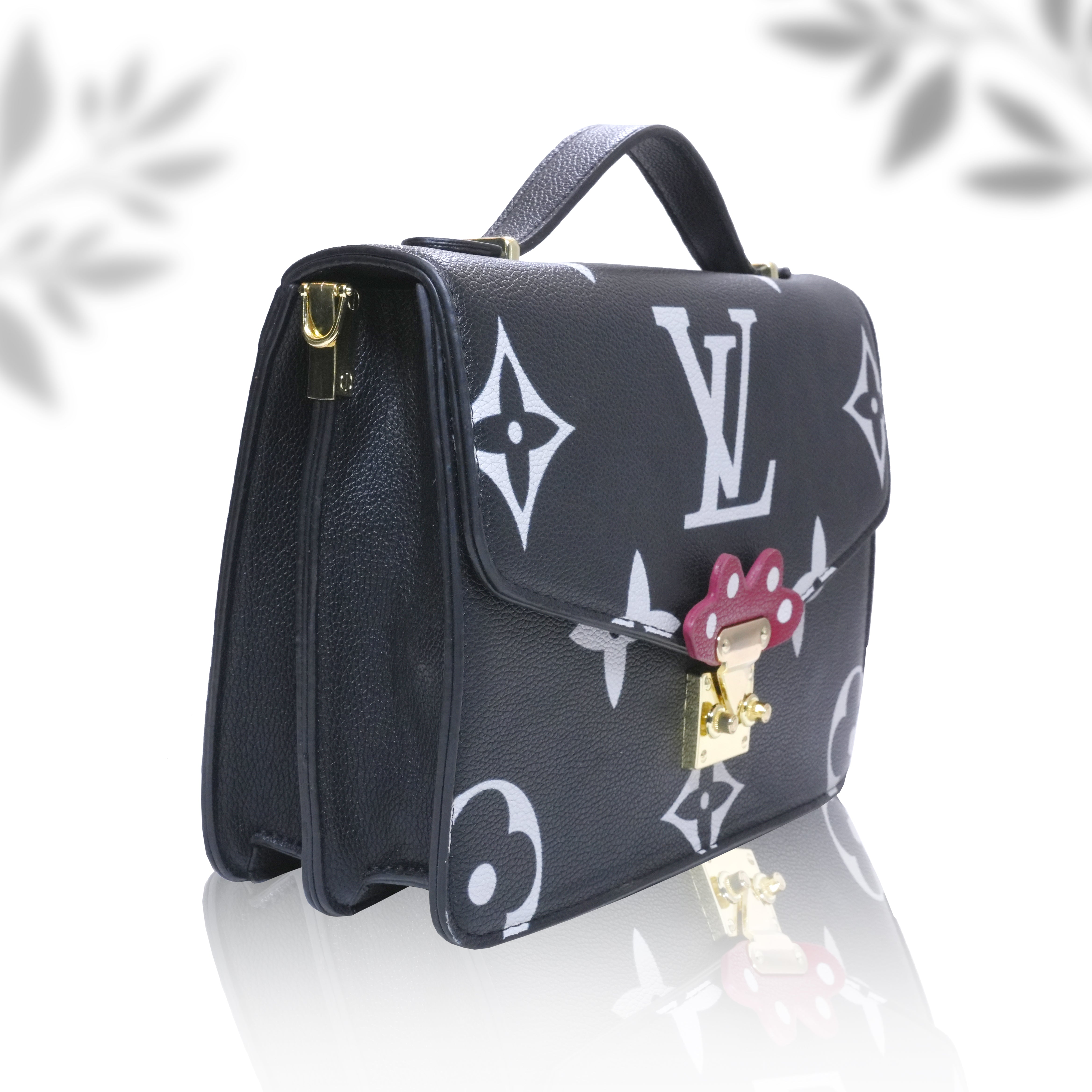 Black Printed Crossbody Bag