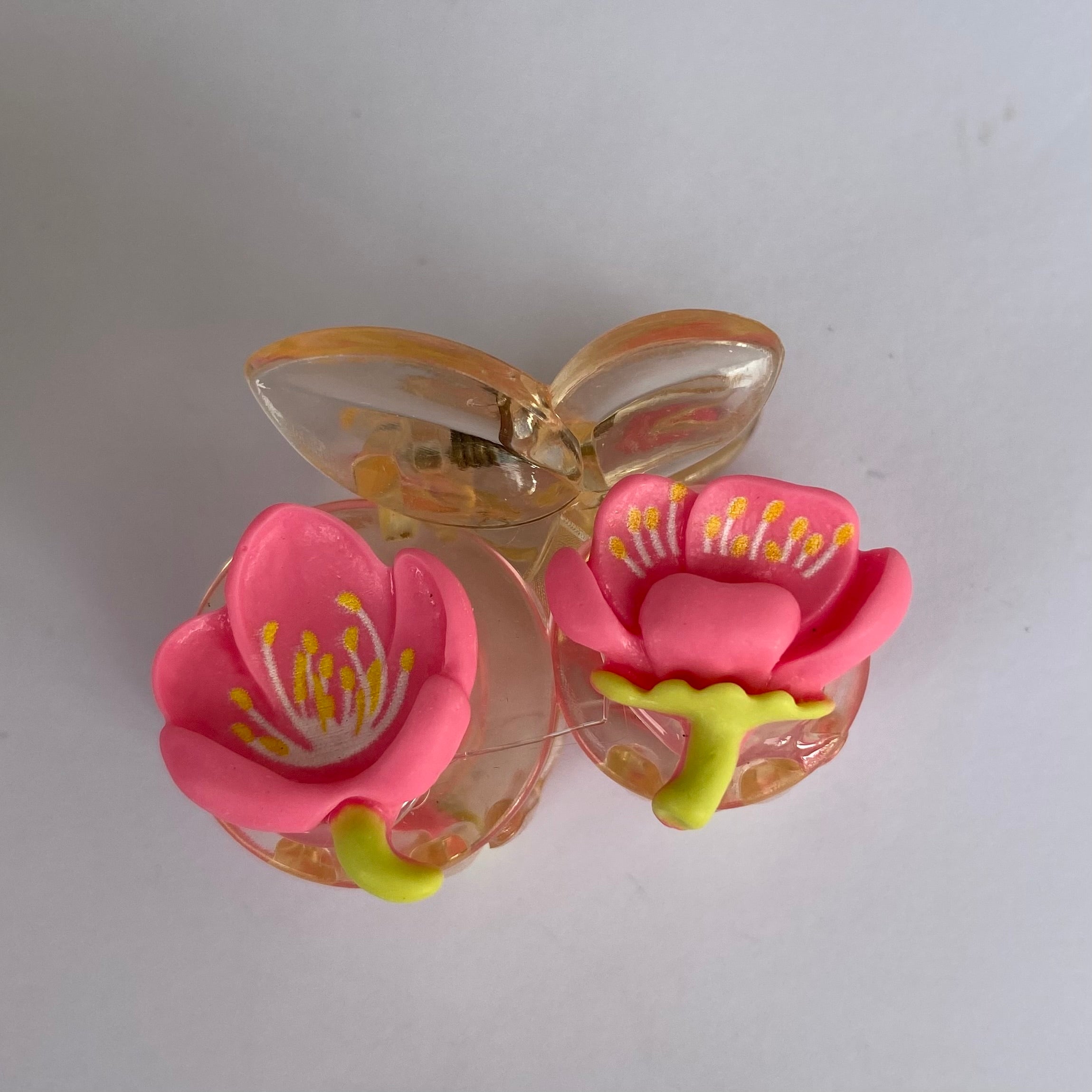 Cherry Blossom Mini Hair Claw Clips