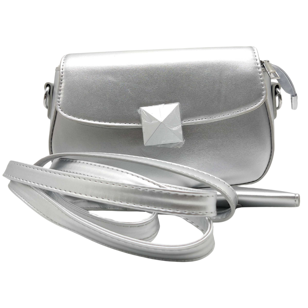 women Crossbody Bag silver with coin wallet:)